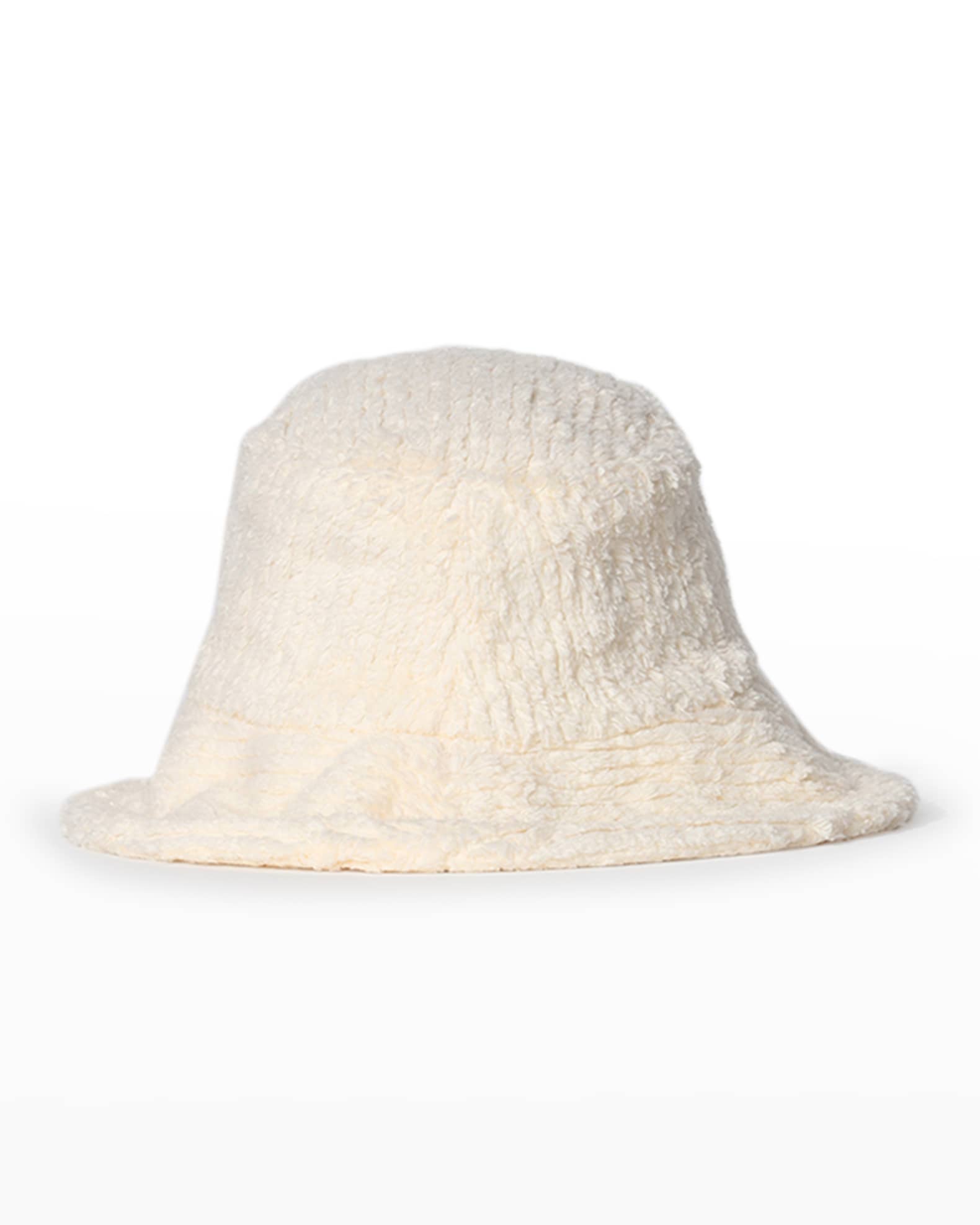 Janessa Leone Tilly Chenille Cotton Bucket Hat | Neiman Marcus