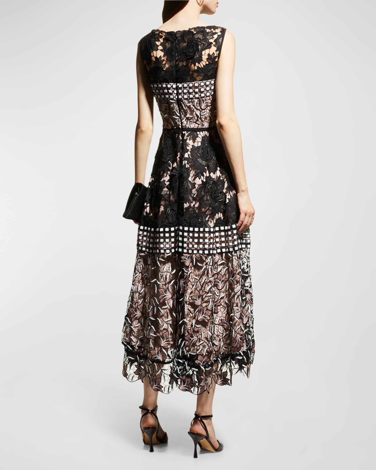 Talbot Runhof Water Lily Lace Dress Neiman Marcus