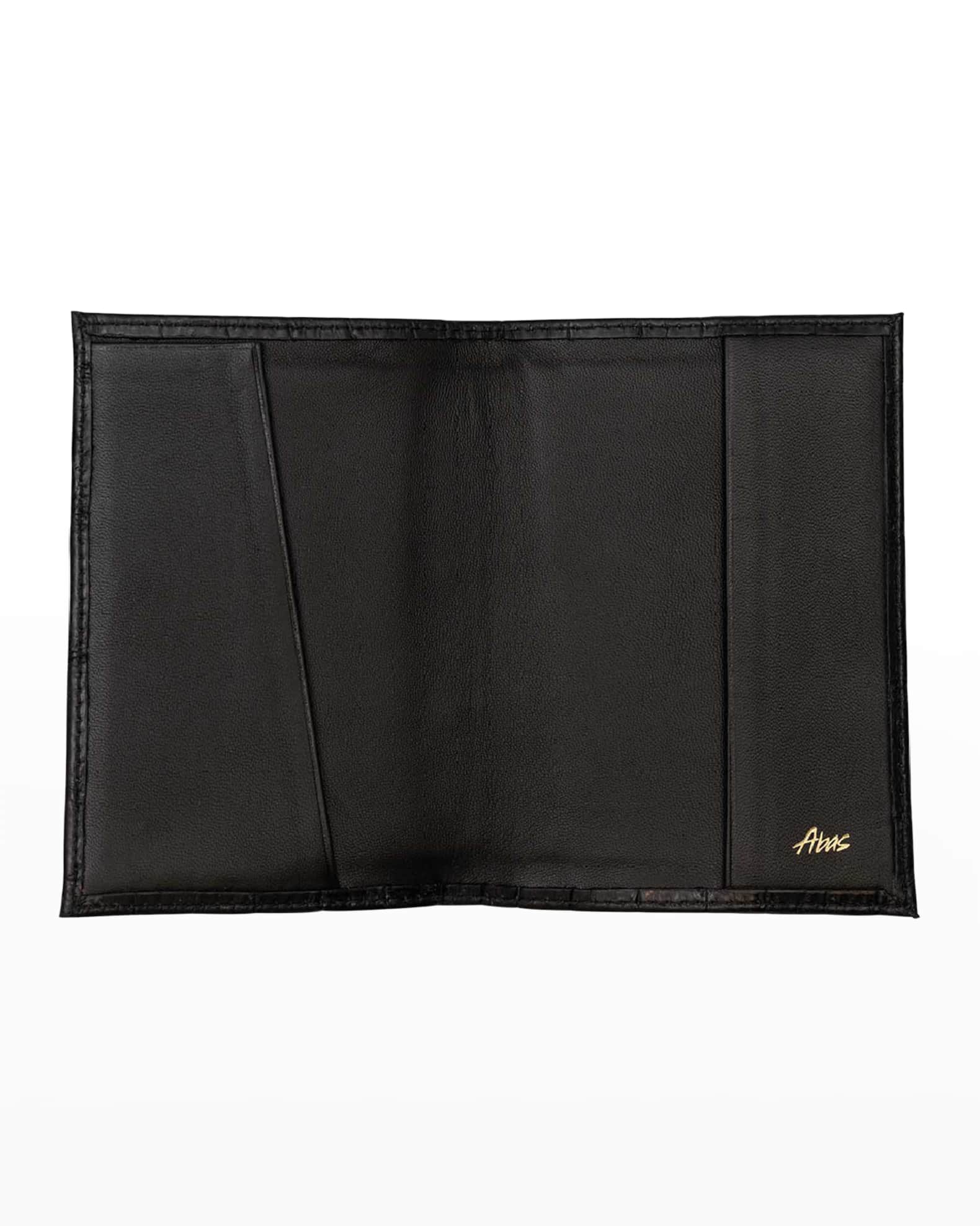 Abas Traditional Alligator Passport Holder Neiman Marcus