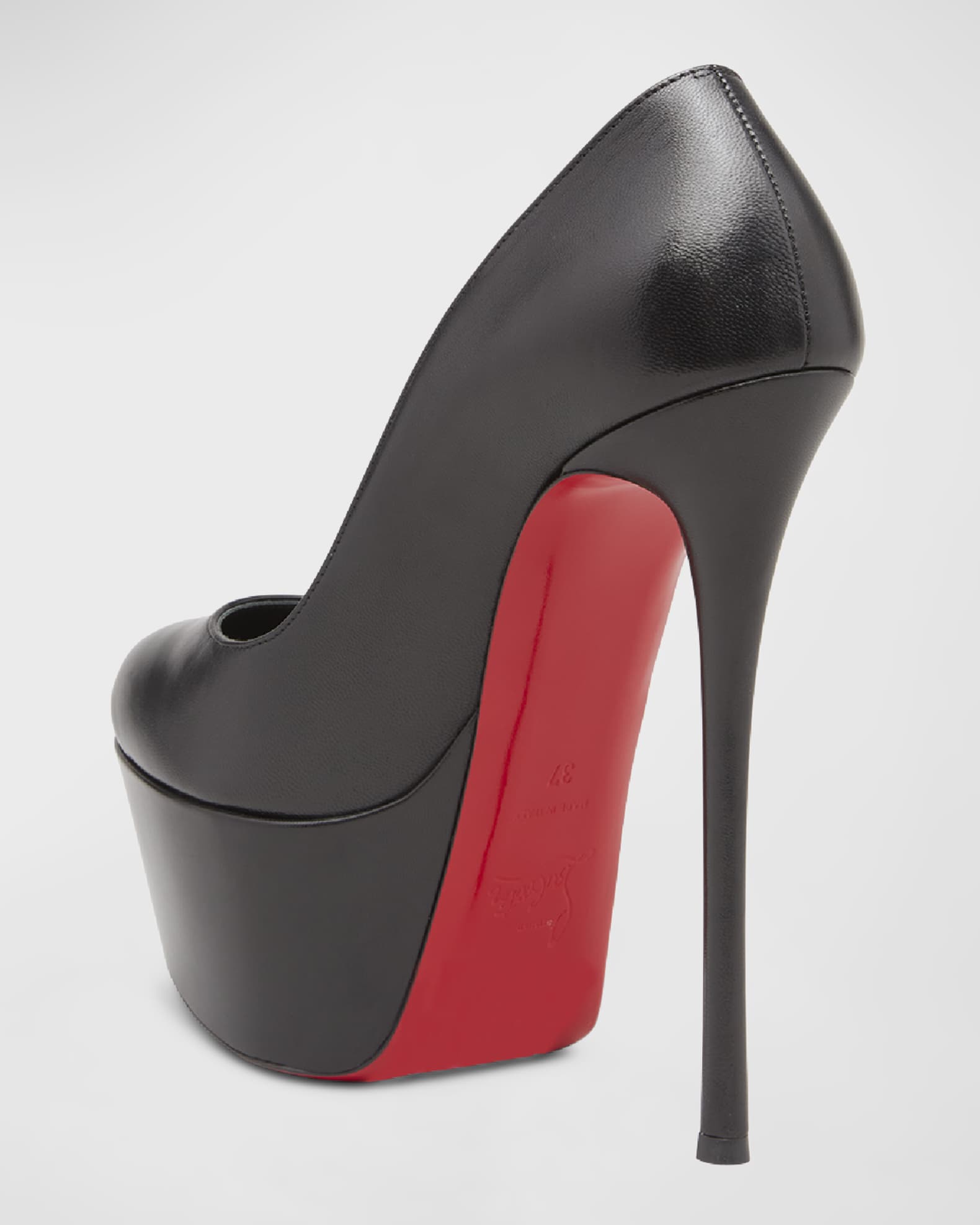 Christian Louboutin Dolly Leather Red Sole Platform Pumps