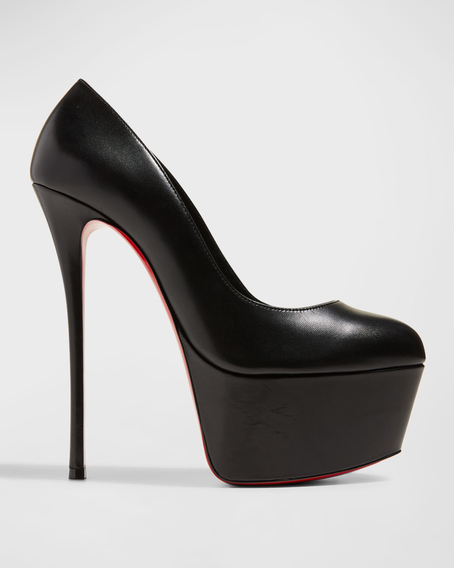Christian Louboutin  Dolly black 160 platform leather boots