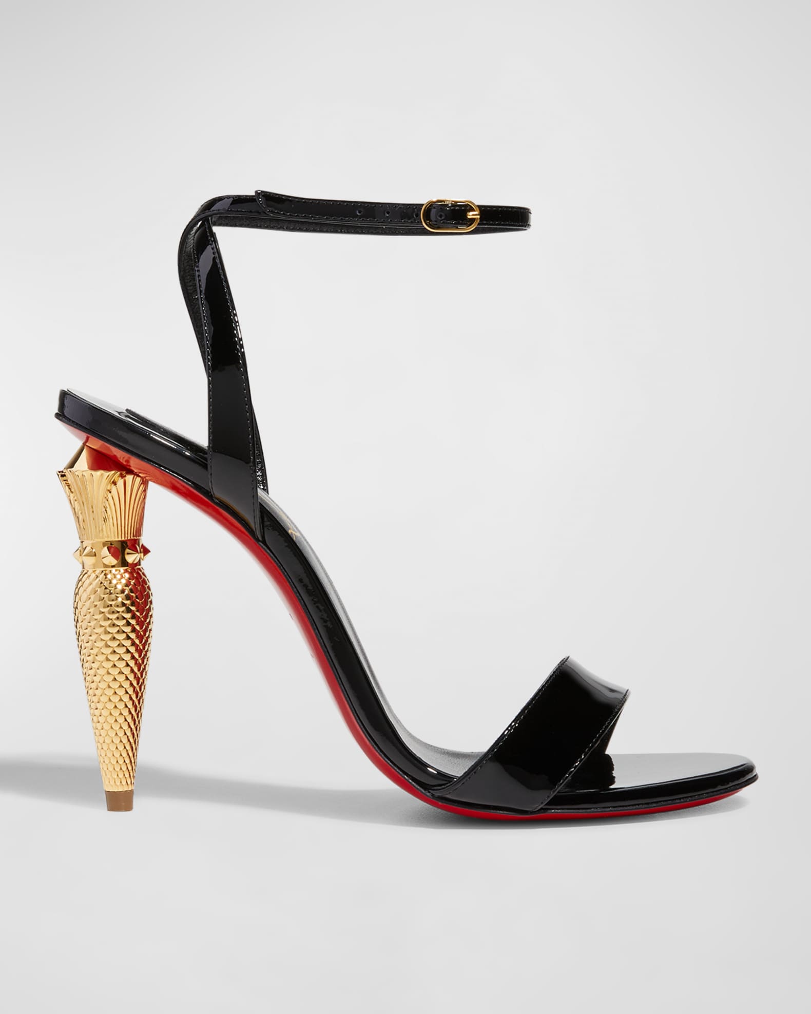 Christian Louboutin Lip Queen Patent Red Sole Sandals | Neiman Marcus