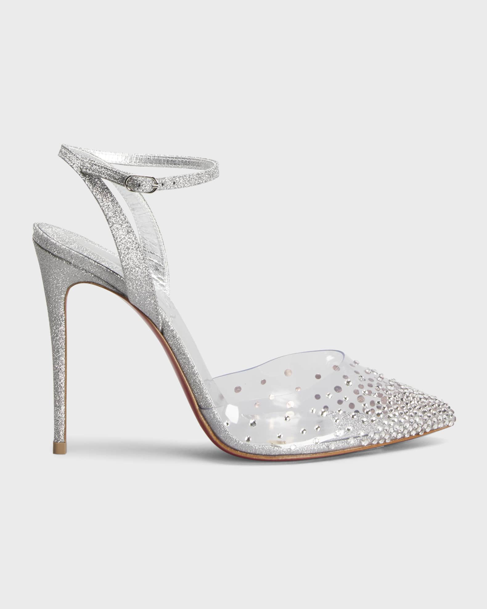 red bottom crystal heels