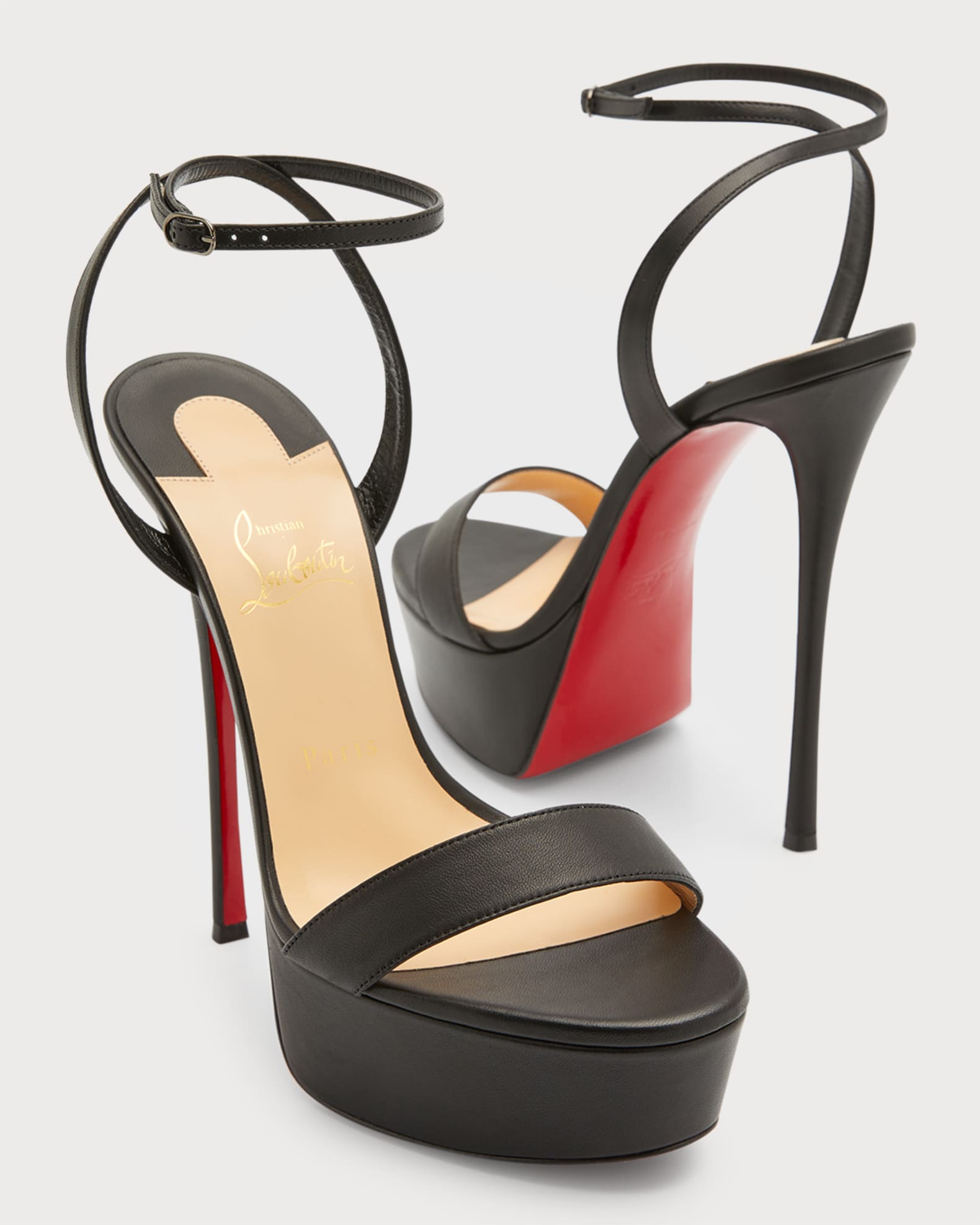 loubi bee 85 red sole sandals