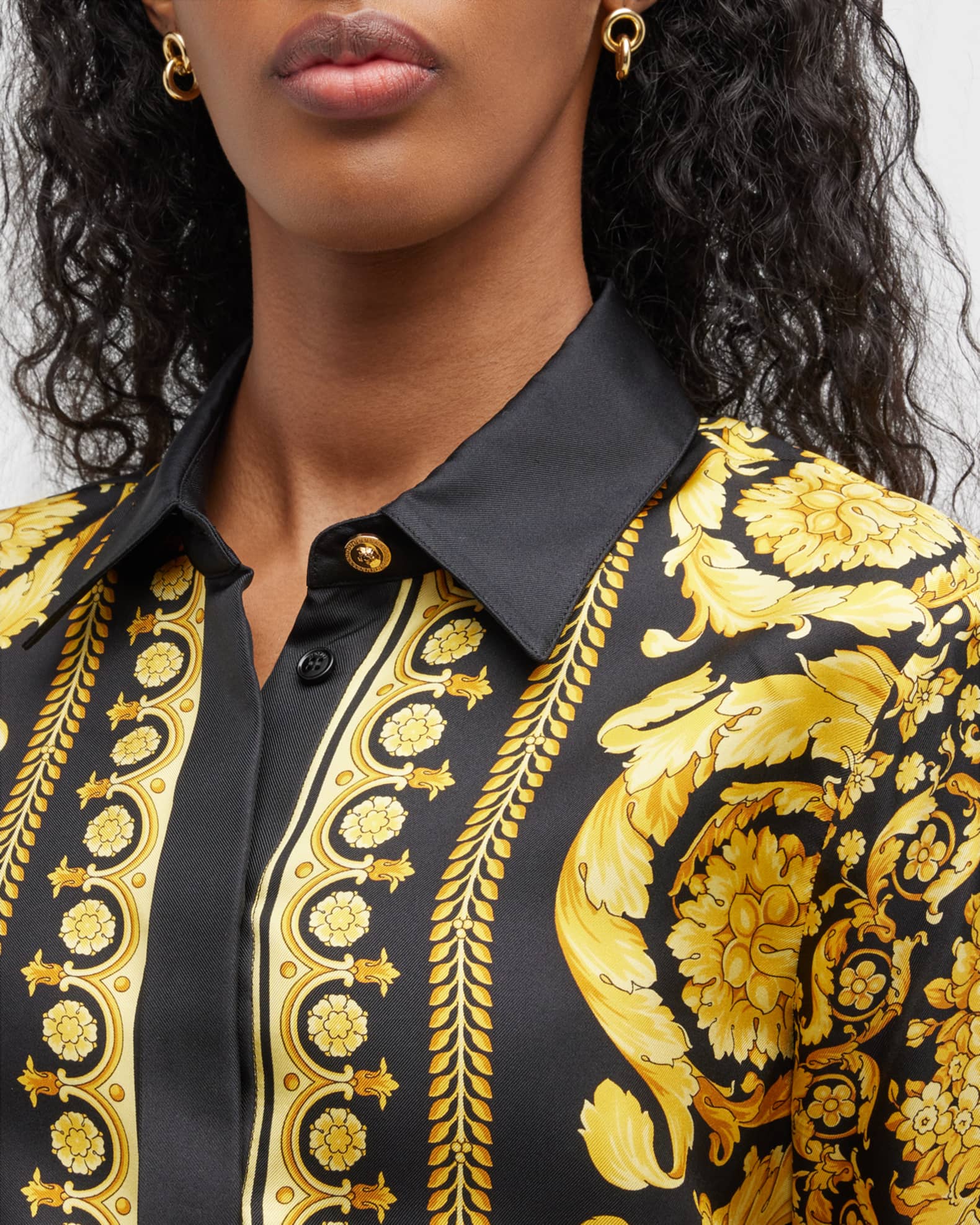 Versace Baroque Heritage Silk Formal Shirt | Neiman Marcus