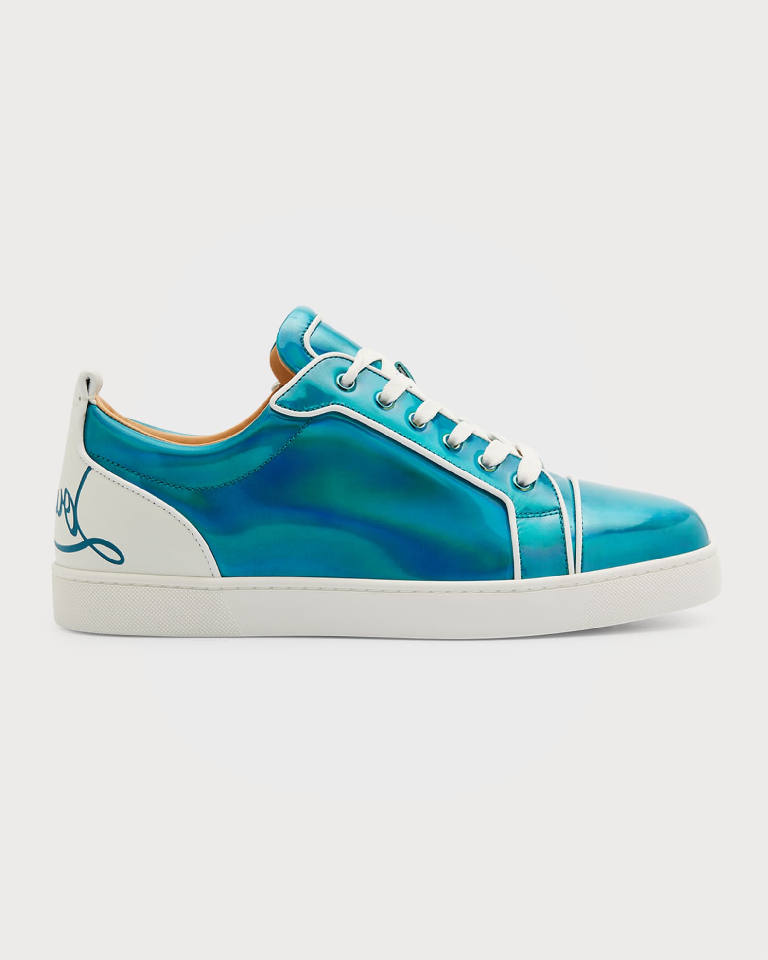 Christian Louboutin Men's Fun Louis Junior Patent Leather LowTop