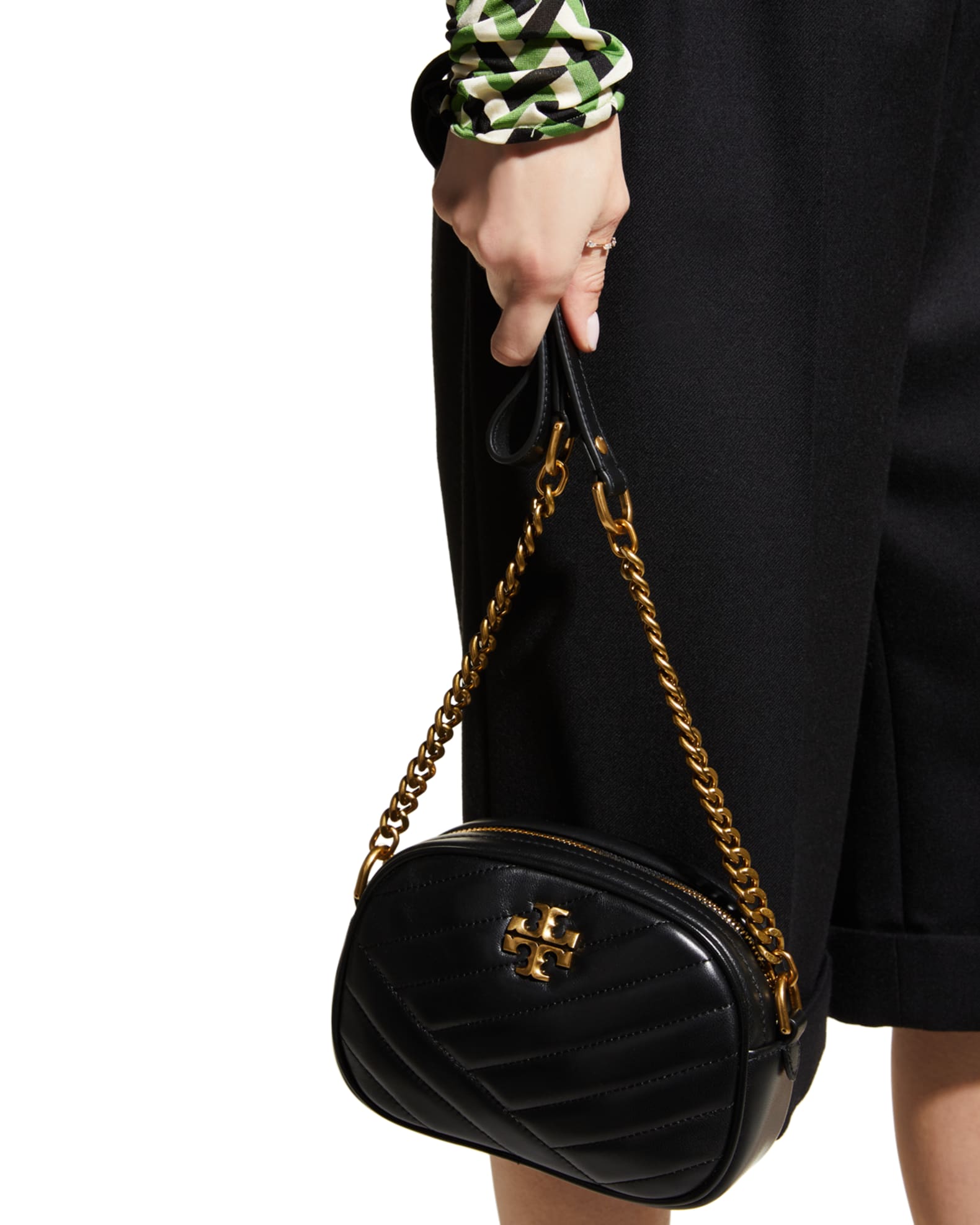 Tory Burch Kira Small Chevron Quilted Camera Crossbody Bag Neiman Marcus