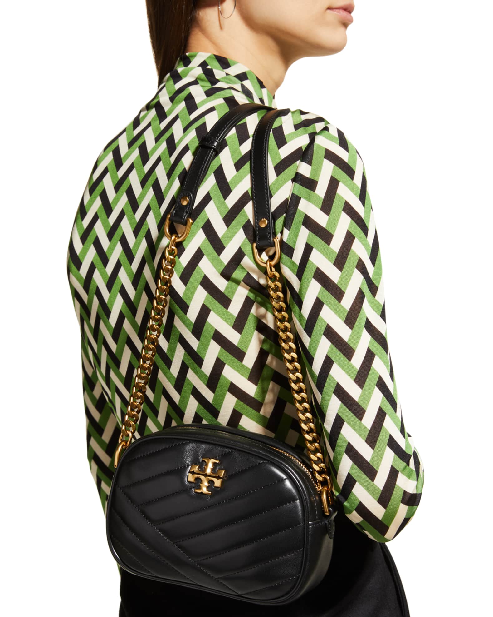 Tory Burch Kira Small Chevron Quilted Camera Crossbody Bag Neiman Marcus