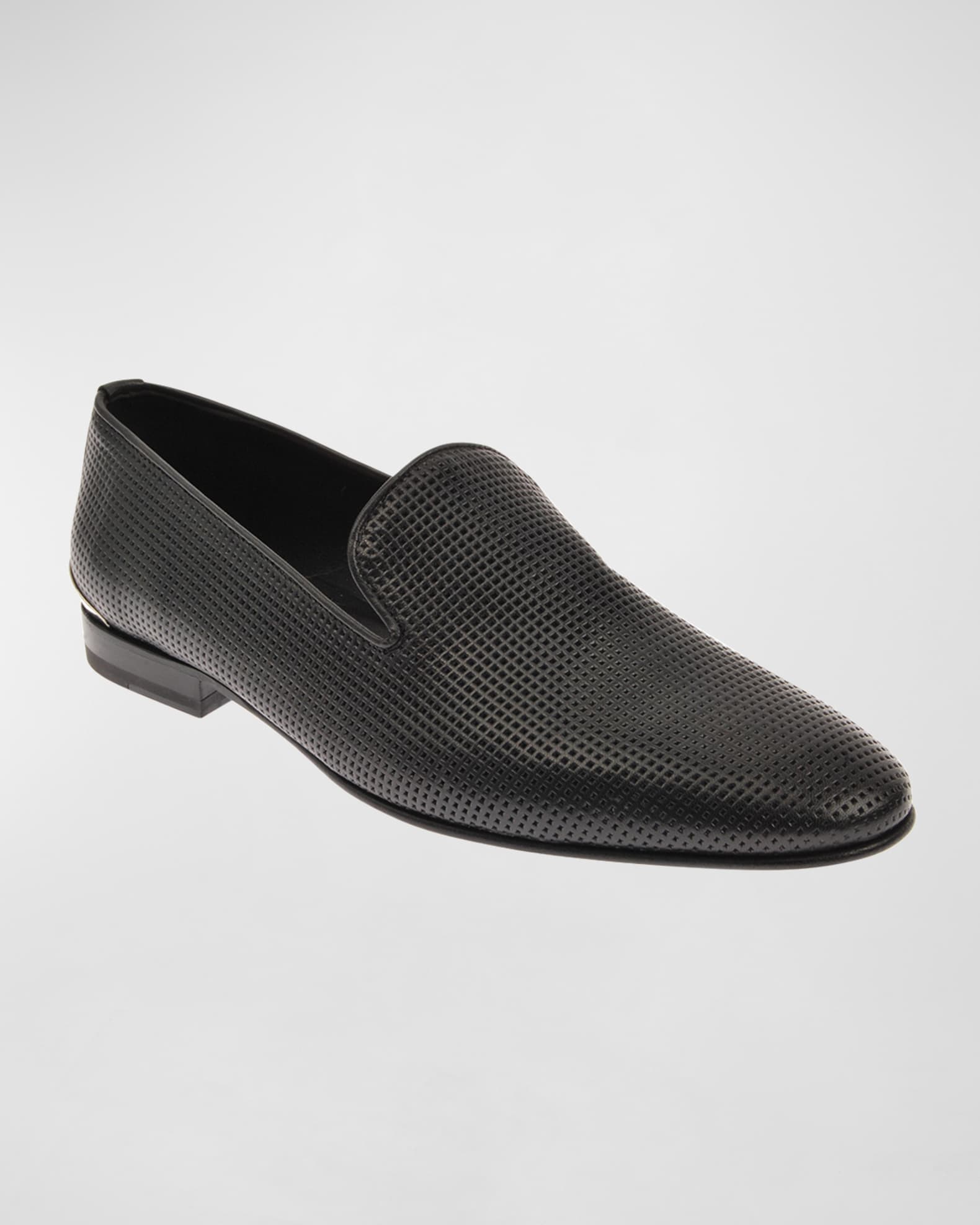Costume National Men's Perforated Leather Loafers | Neiman Marcus
