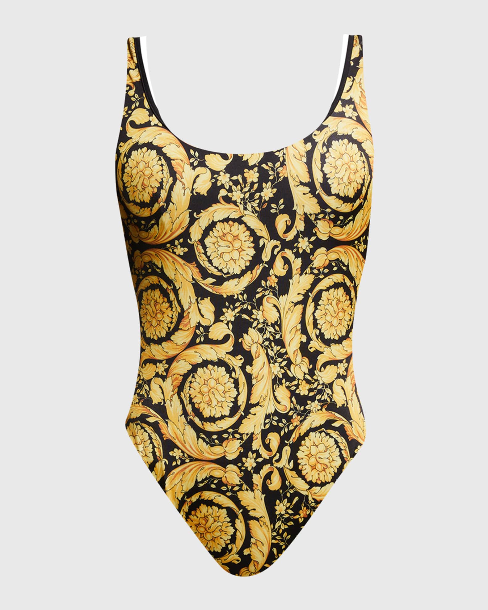 Versace Barocco-Print One-Piece Swimsuit | Neiman Marcus