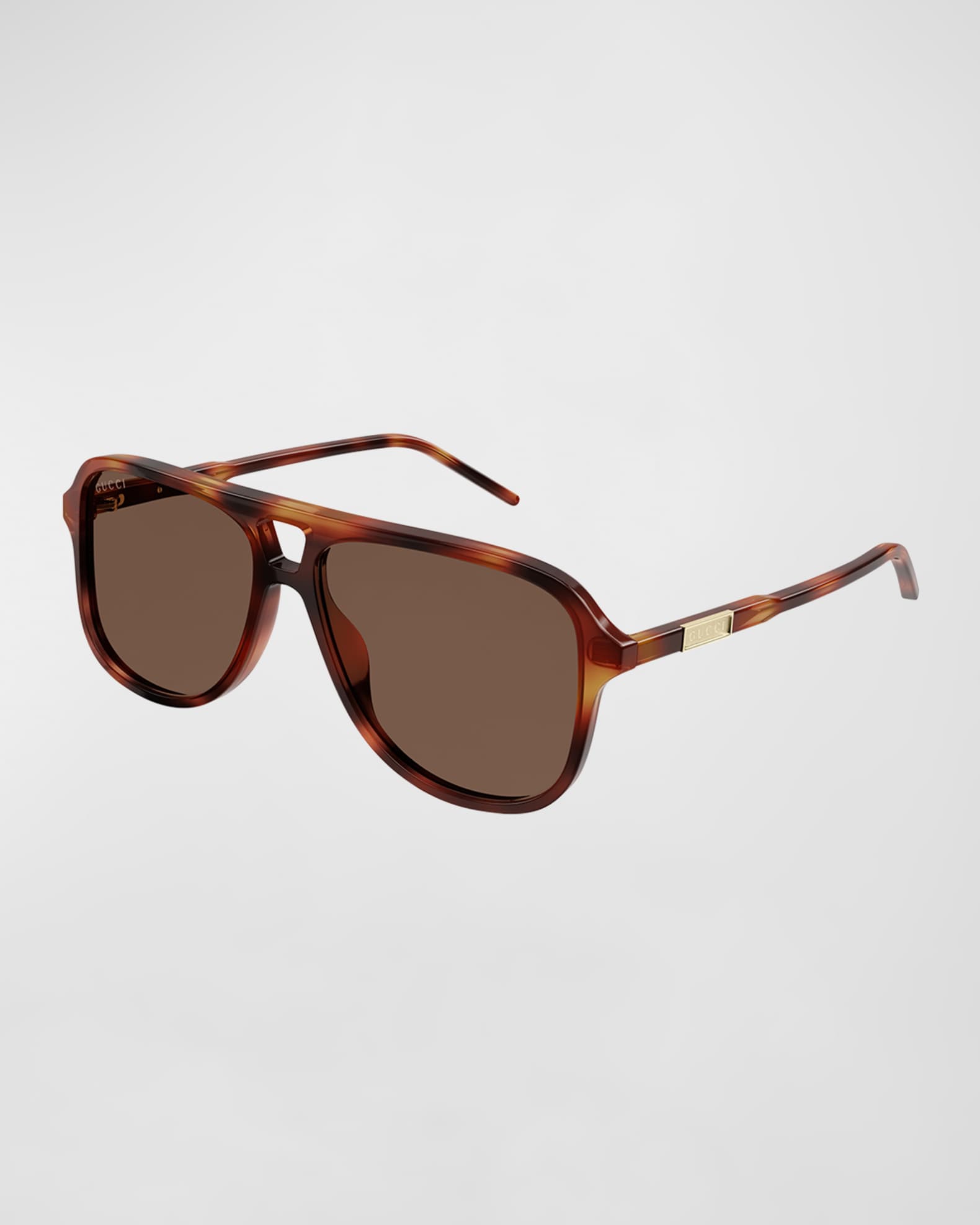 Men's Logo Plaqué Aviator Sunglasses 0