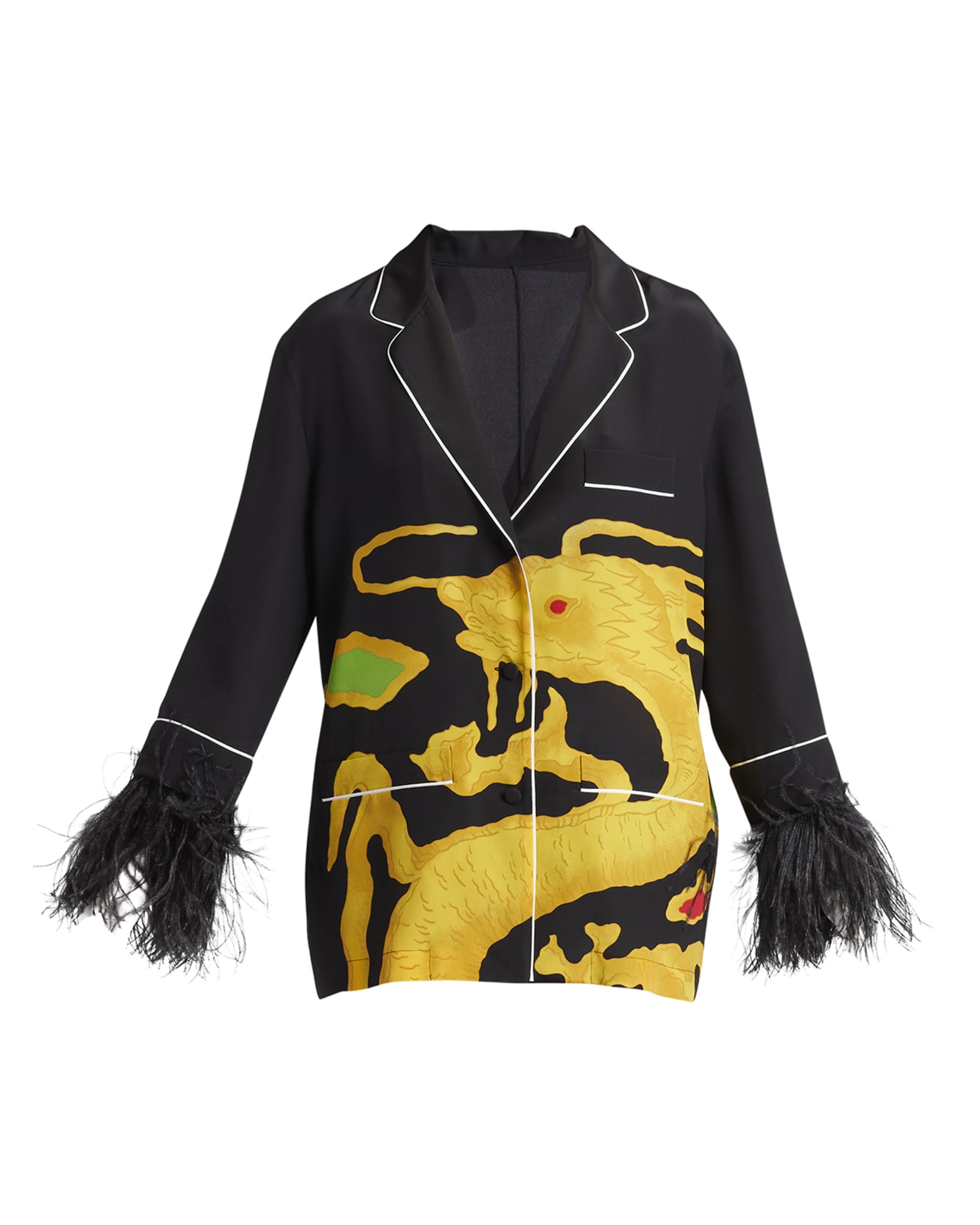 Tシャツ・カットソー VALENTINO FEATHERED SILK TOP s-l1200.jpg