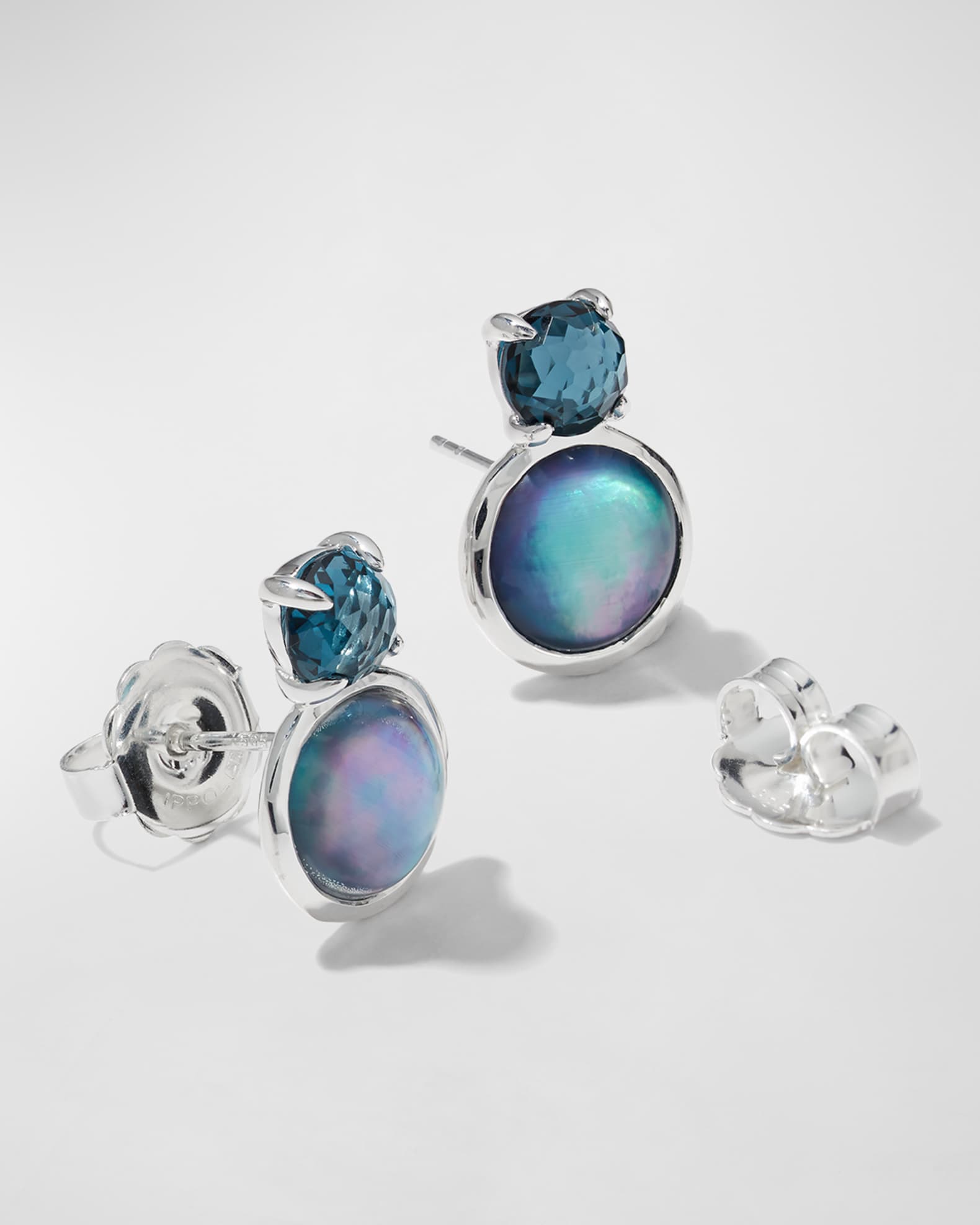 Ippolita Small Snowman Post Earring in Sterling Silver Neiman Marcus