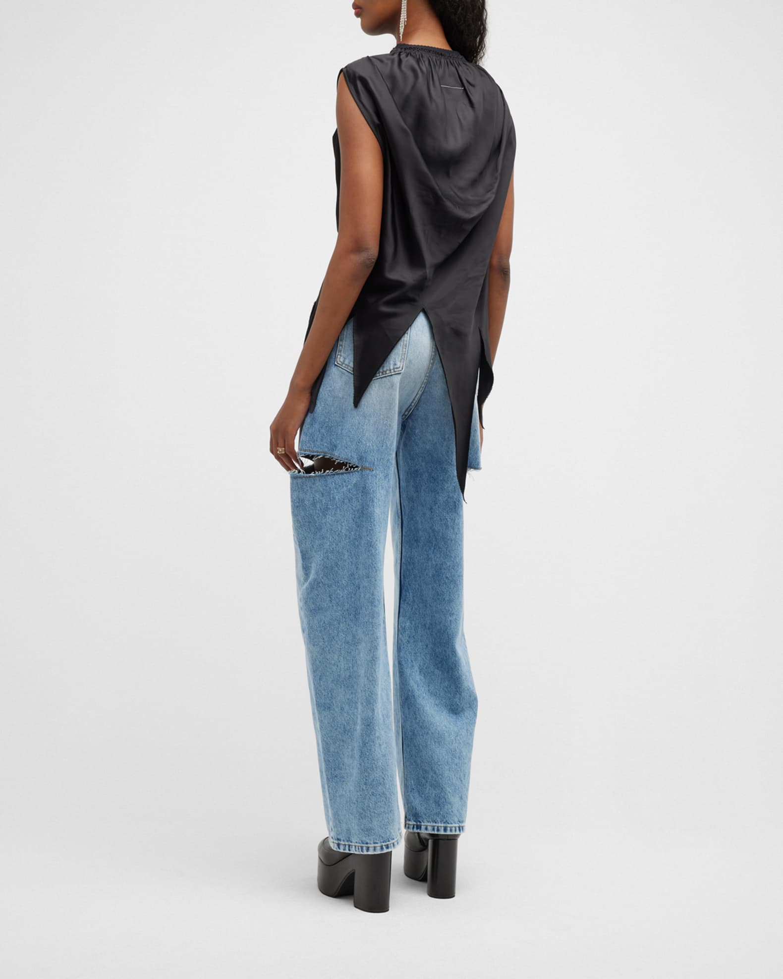 36サイズ　Maison Margiela 定番 slash denim Maison Margiela - Denim jeans with slash details | HBX