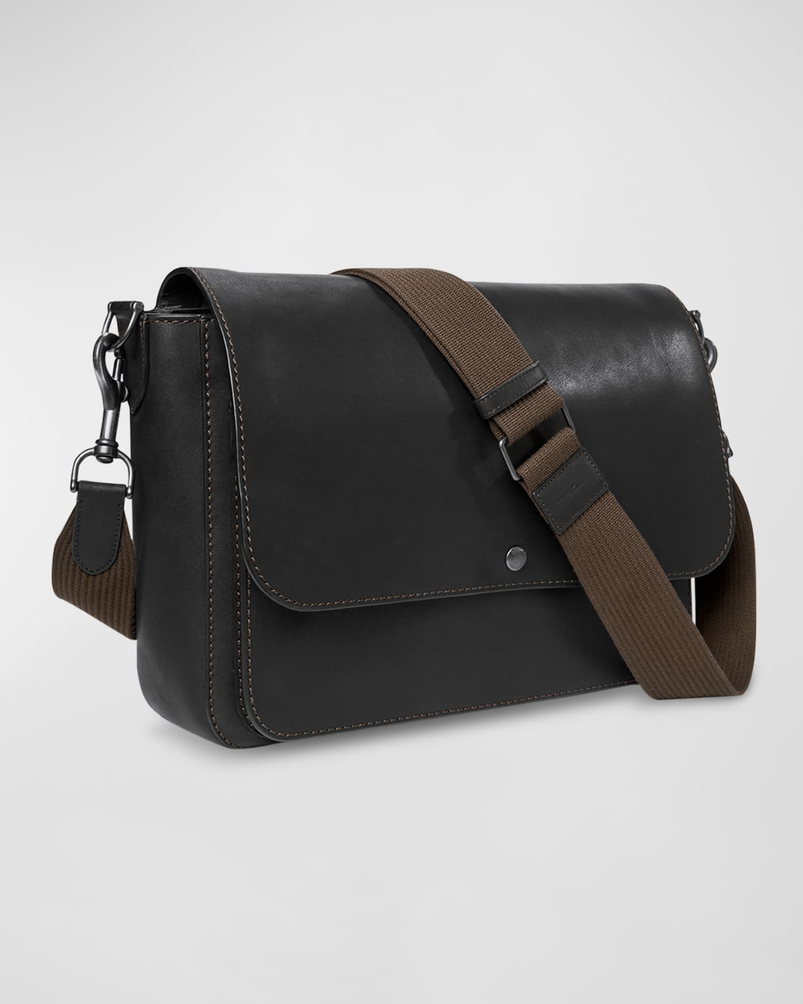 Shinola Men's Canfield Relaxed Leather Messenger Bag | Neiman Marcus