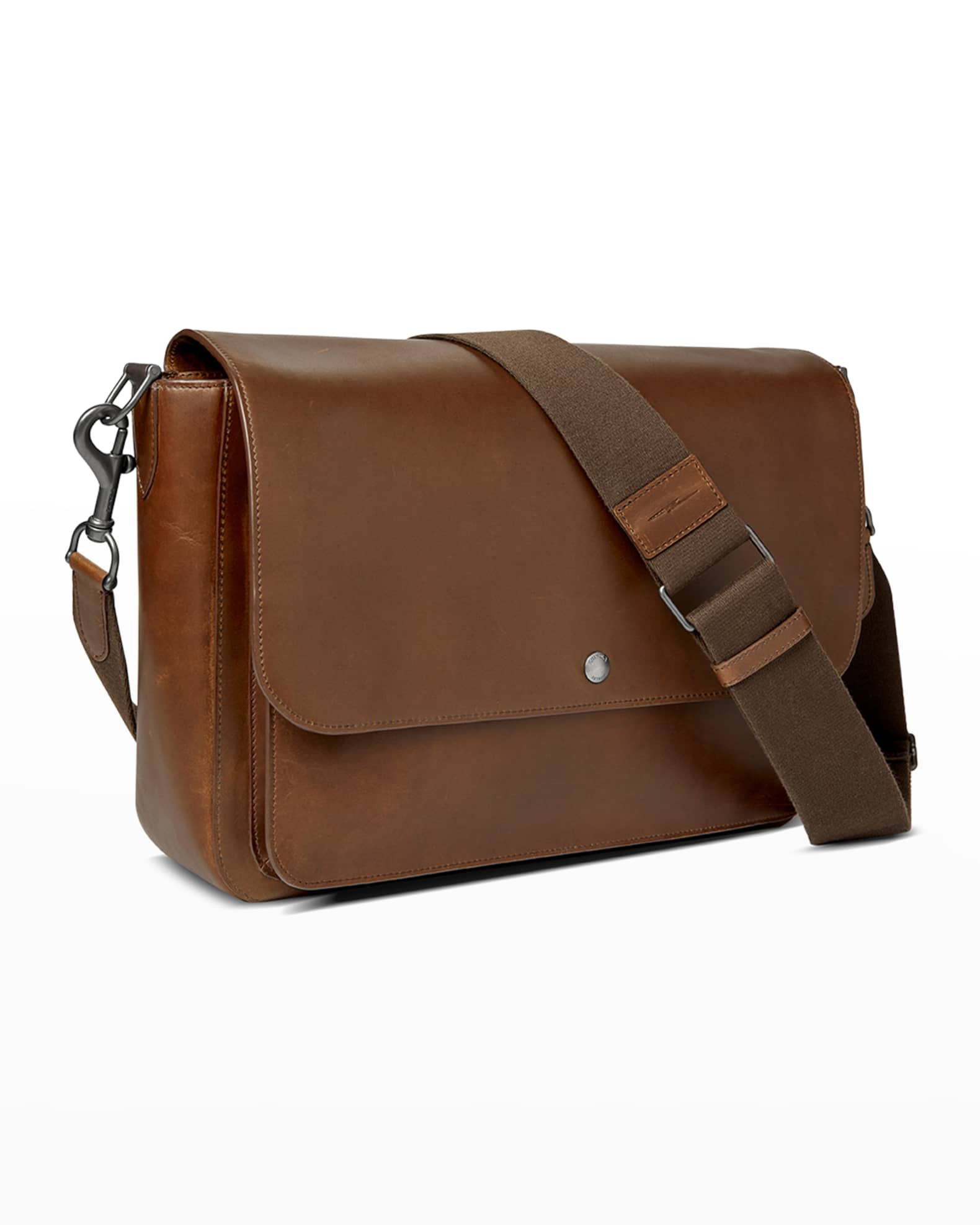 Shinola Men's Canfield Relaxed Leather Messenger Bag Neiman Marcus