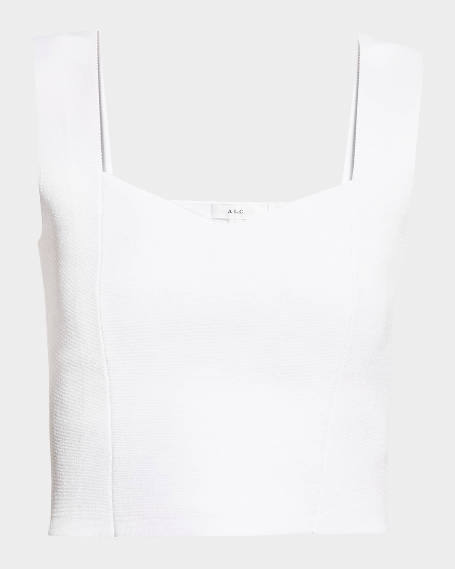 ファッション雑貨・小物その他 Jordana Crop Top A.L.C. Jordana Seamed Cropped Tank Top | Neiman Marcus