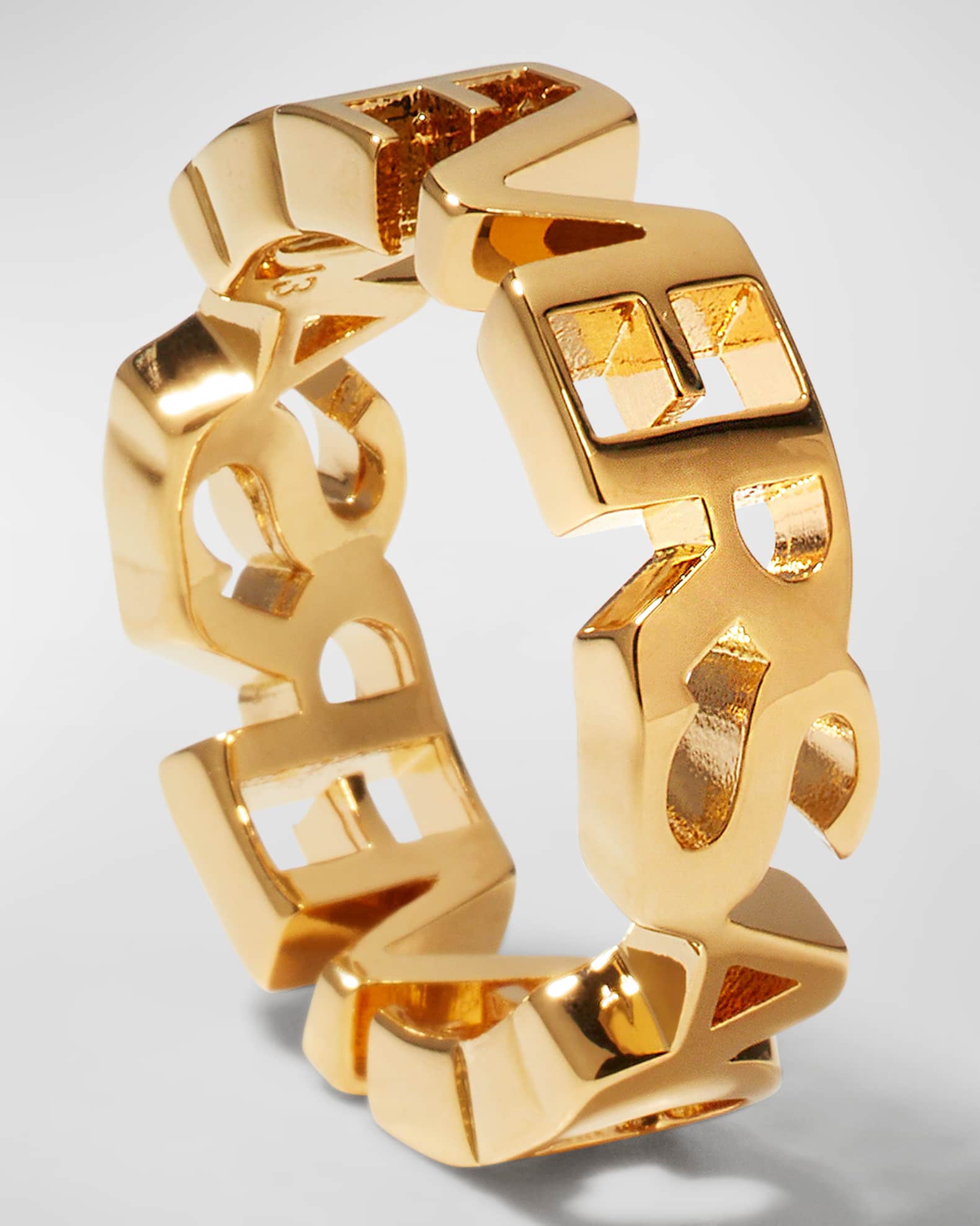 Versace Logo Lettering Ring | Neiman Marcus