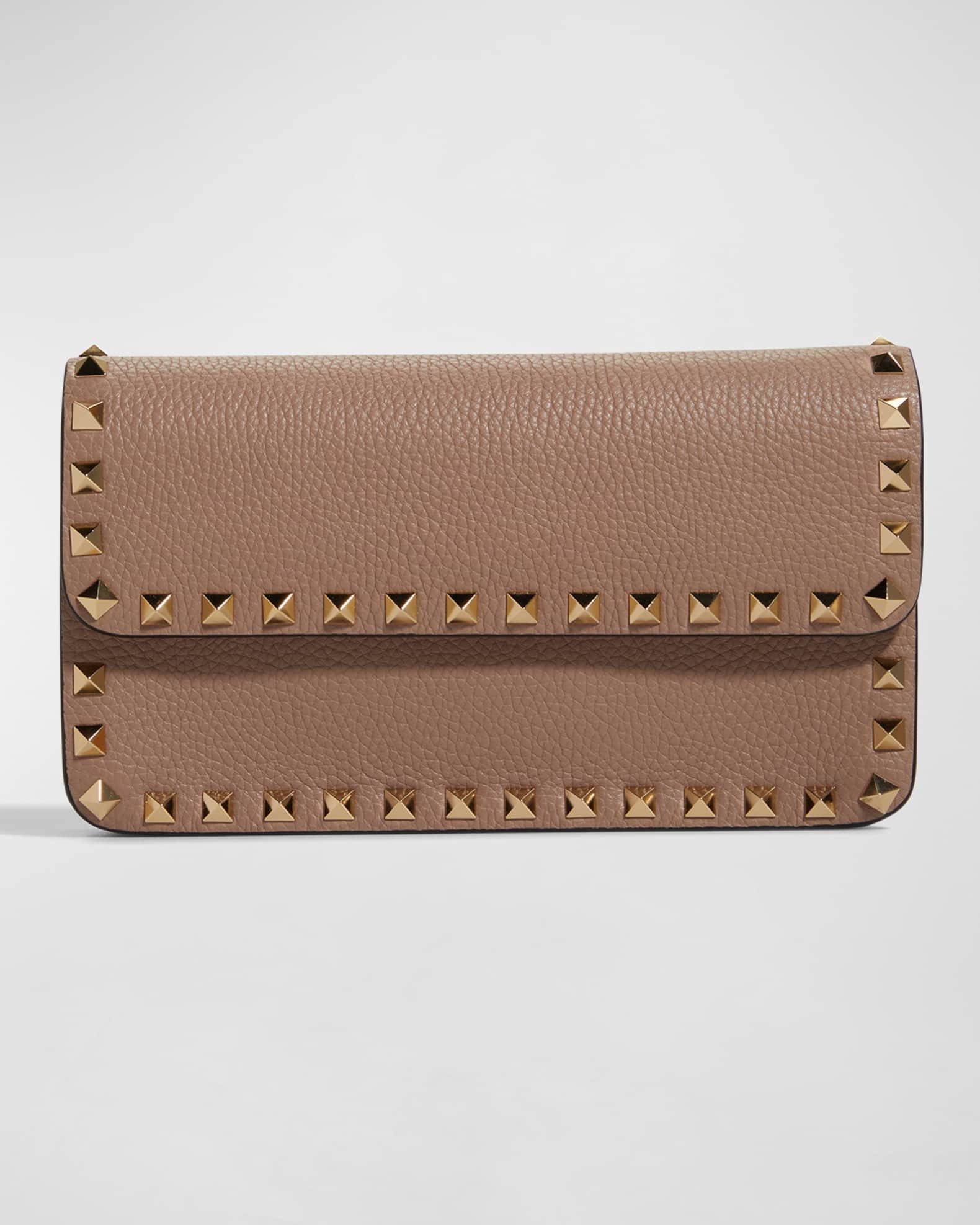 VALENTINO GARAVANI Rockstud Full-Grain Leather Messenger Bag for Men