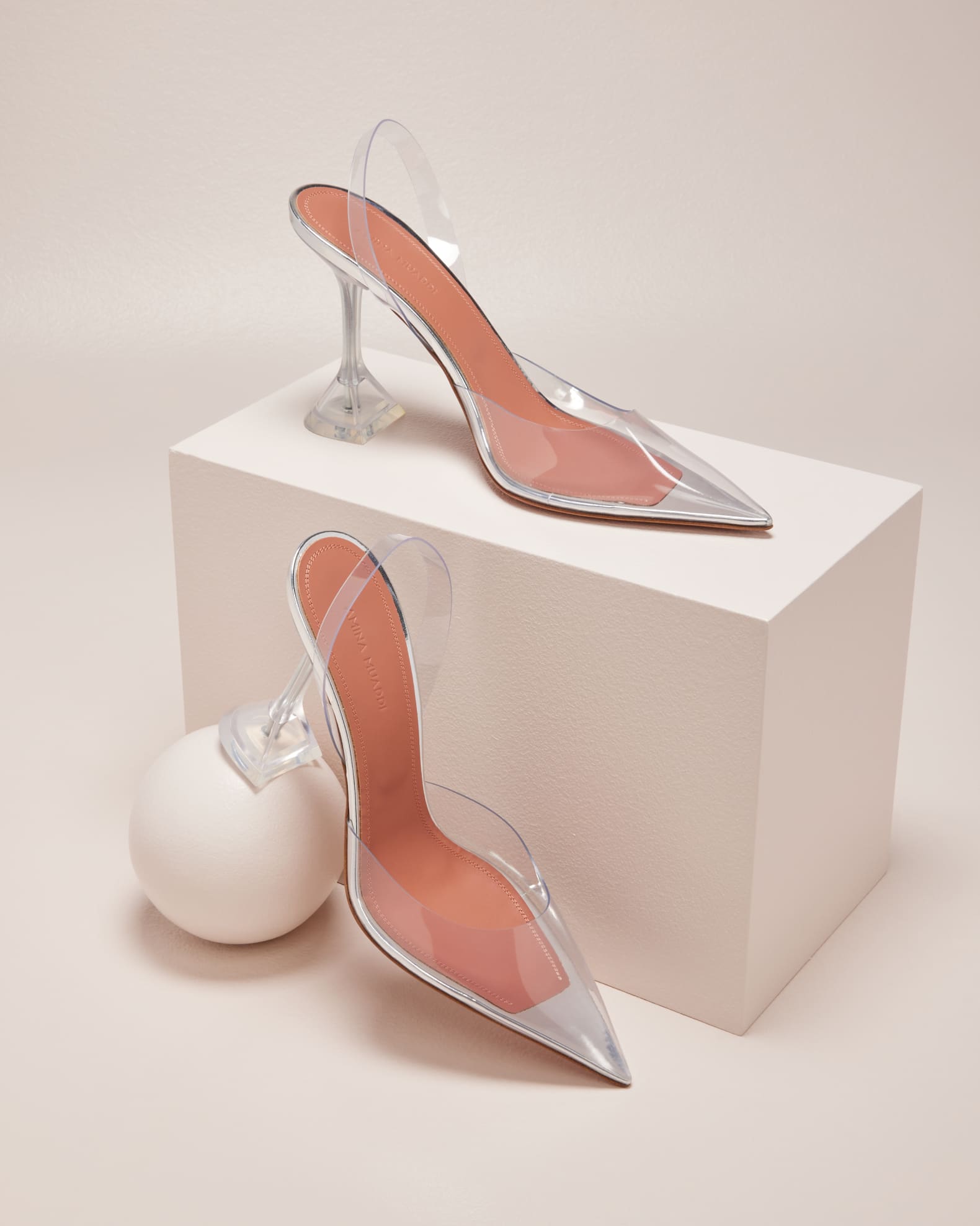 Amina muaddi holli metallic slingback pumps best sale
