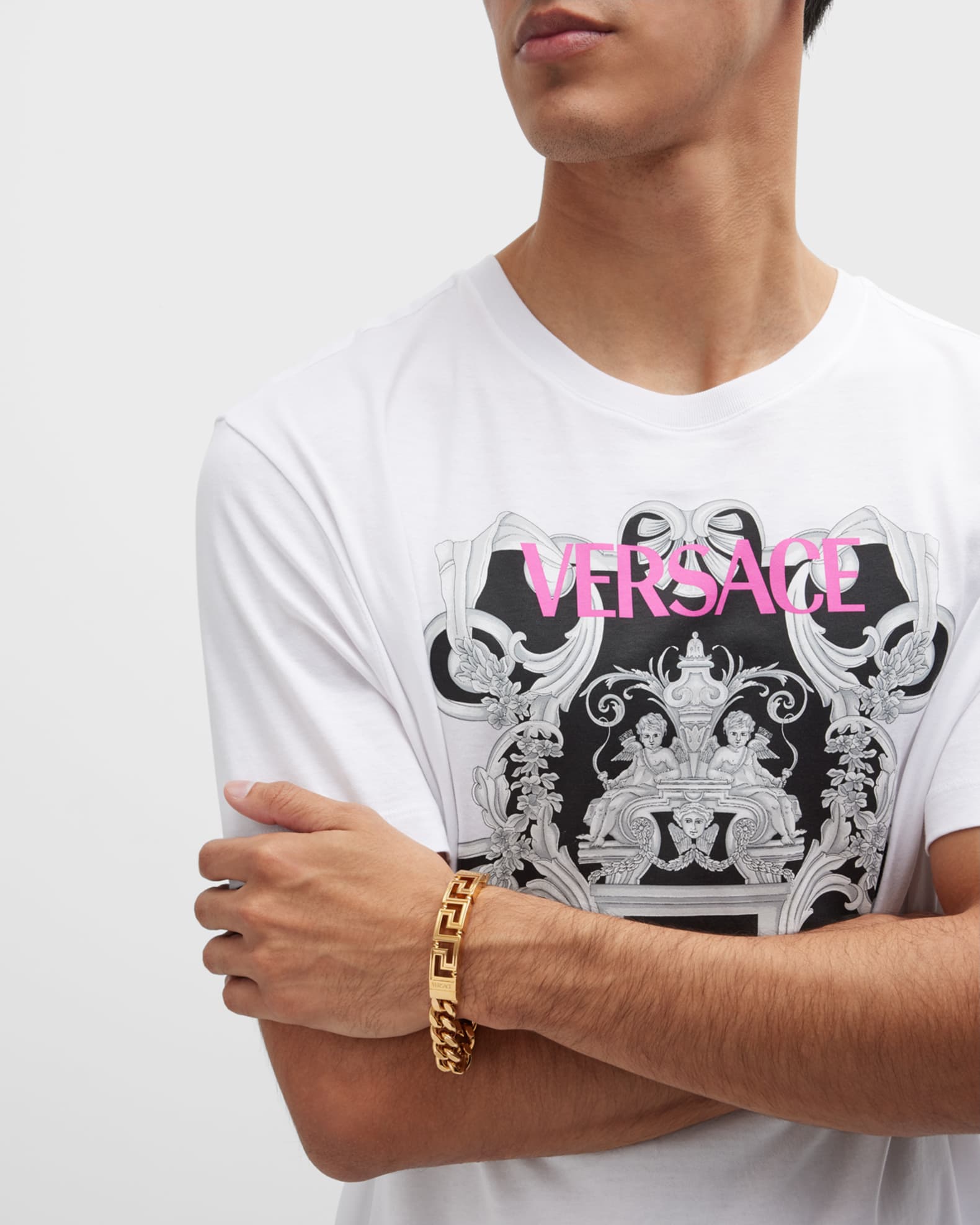 Versace Men's Greca Chain Bracelet | Neiman Marcus