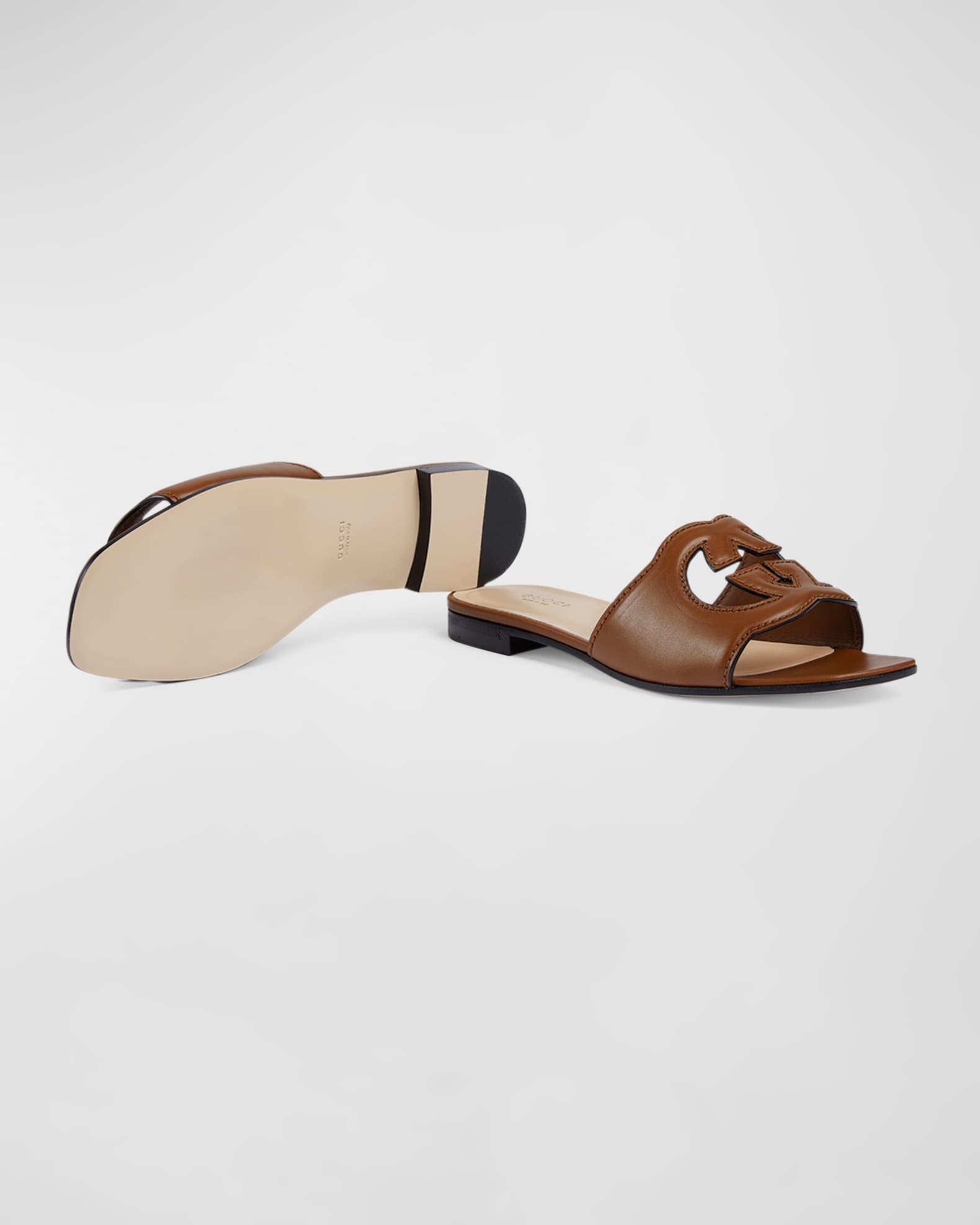 【関税込み】gucci LOGO EMBROIDERY SANDALS GUCCI LOGO APPLIQUE CROSSOVER CALFSKIN LEATHER SLINGBACK