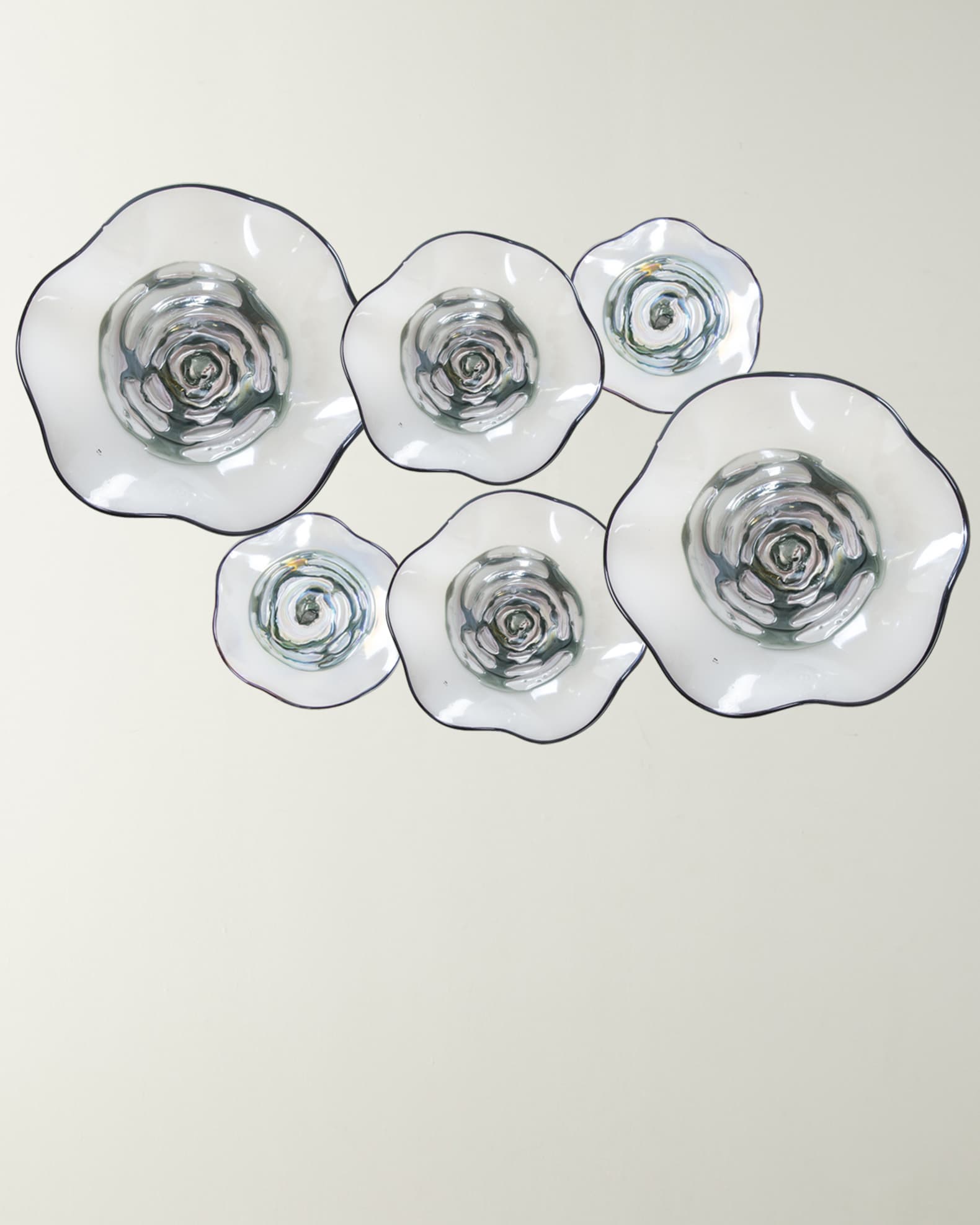 Cavalier White Gray Wall Dcor - 16" x 4" x 16" 1