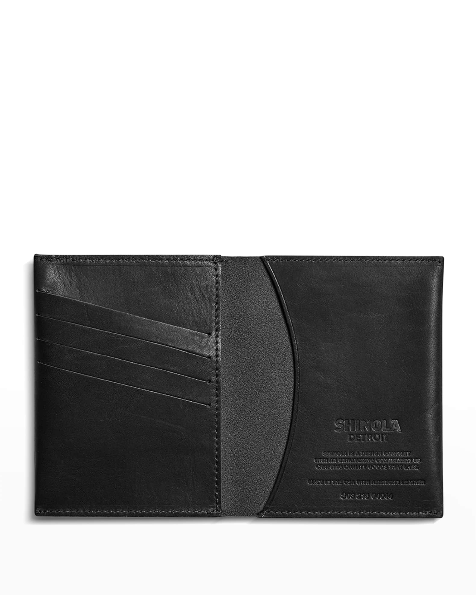 Shinola Men's Leather Utility Passport Wallet | Neiman Marcus