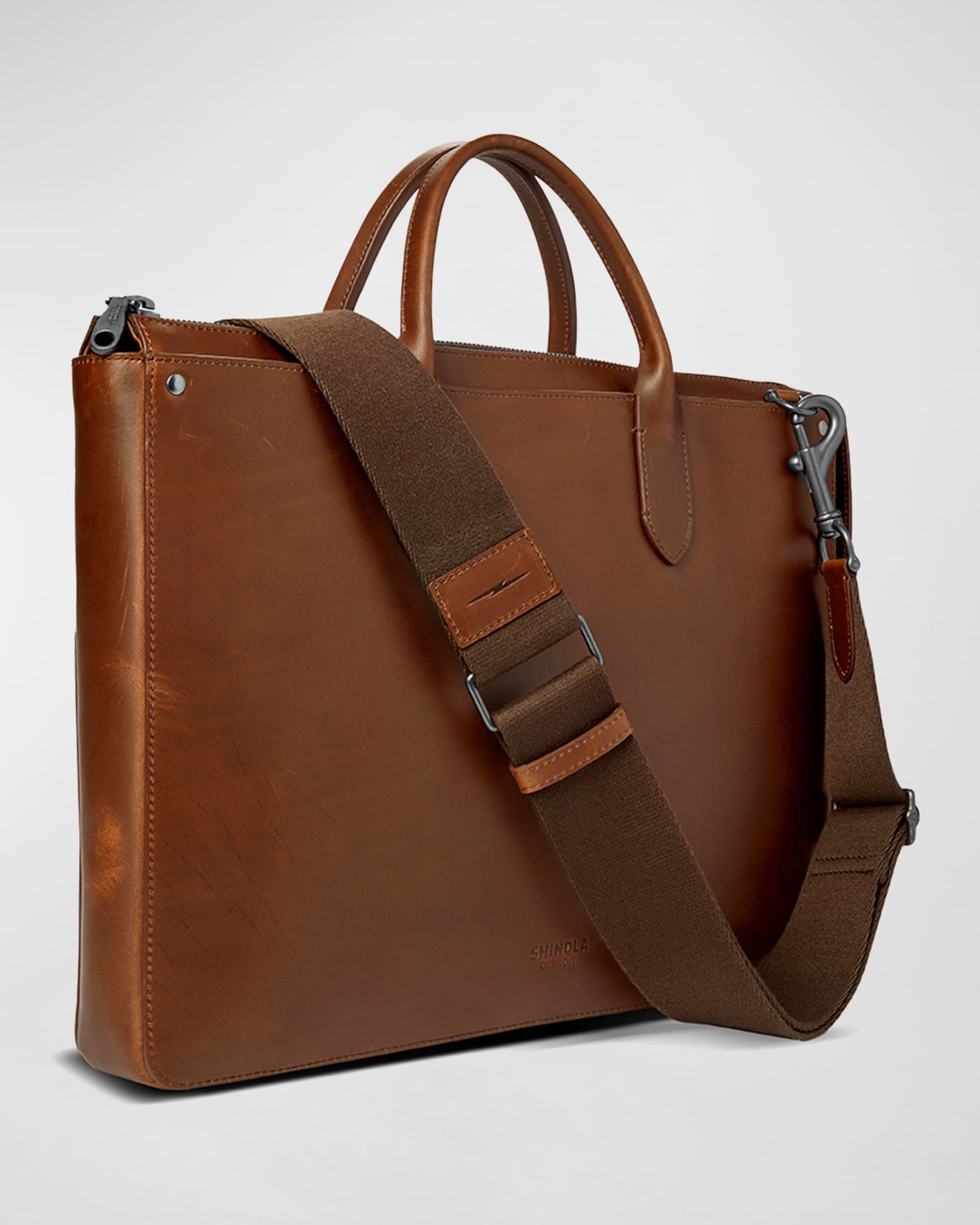 Shinola leather briefcase 2025