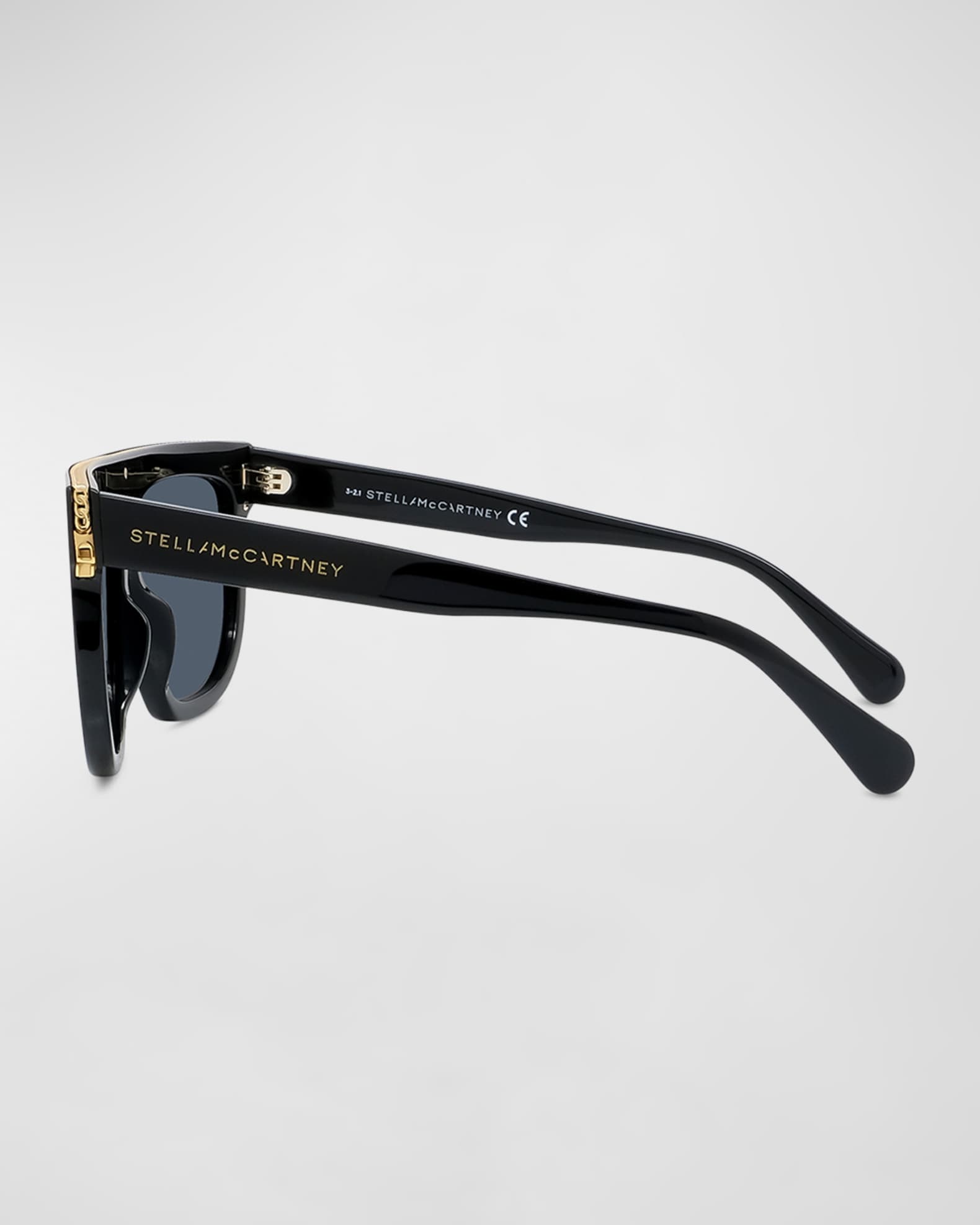 Stella McCartney Bio-Acetate Aviator Sunglasses w/ Chain