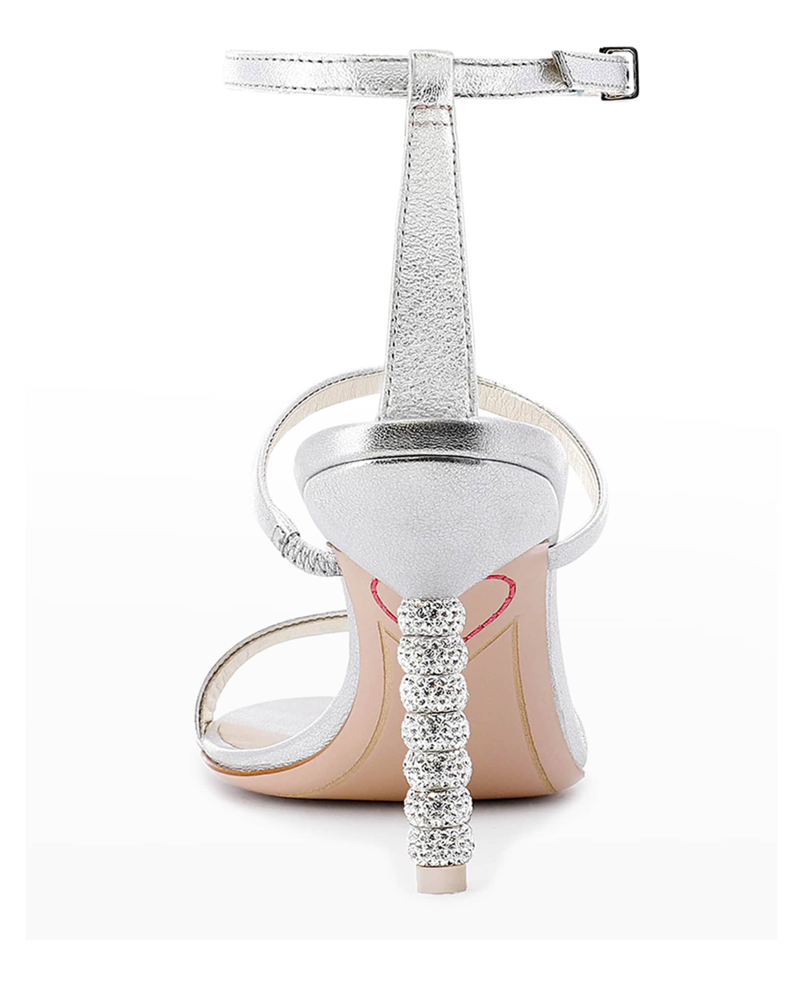 Rosalind Metallic Crystal Heel Sandals