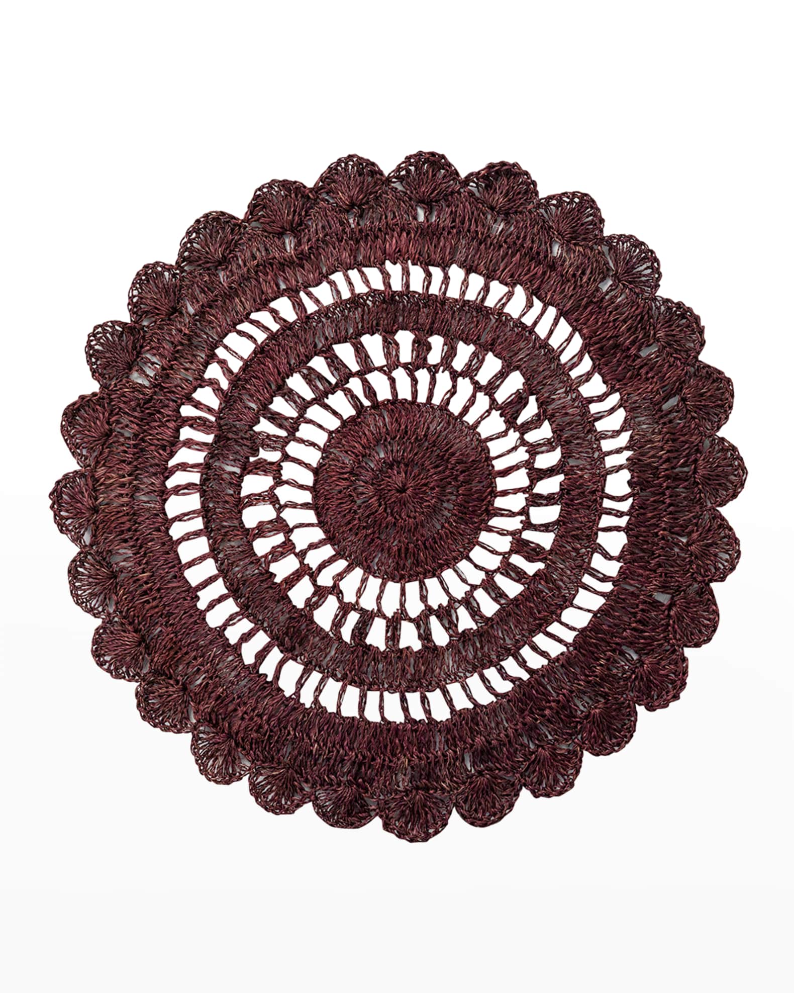 Juliska Macrame Placemat - Cranberry