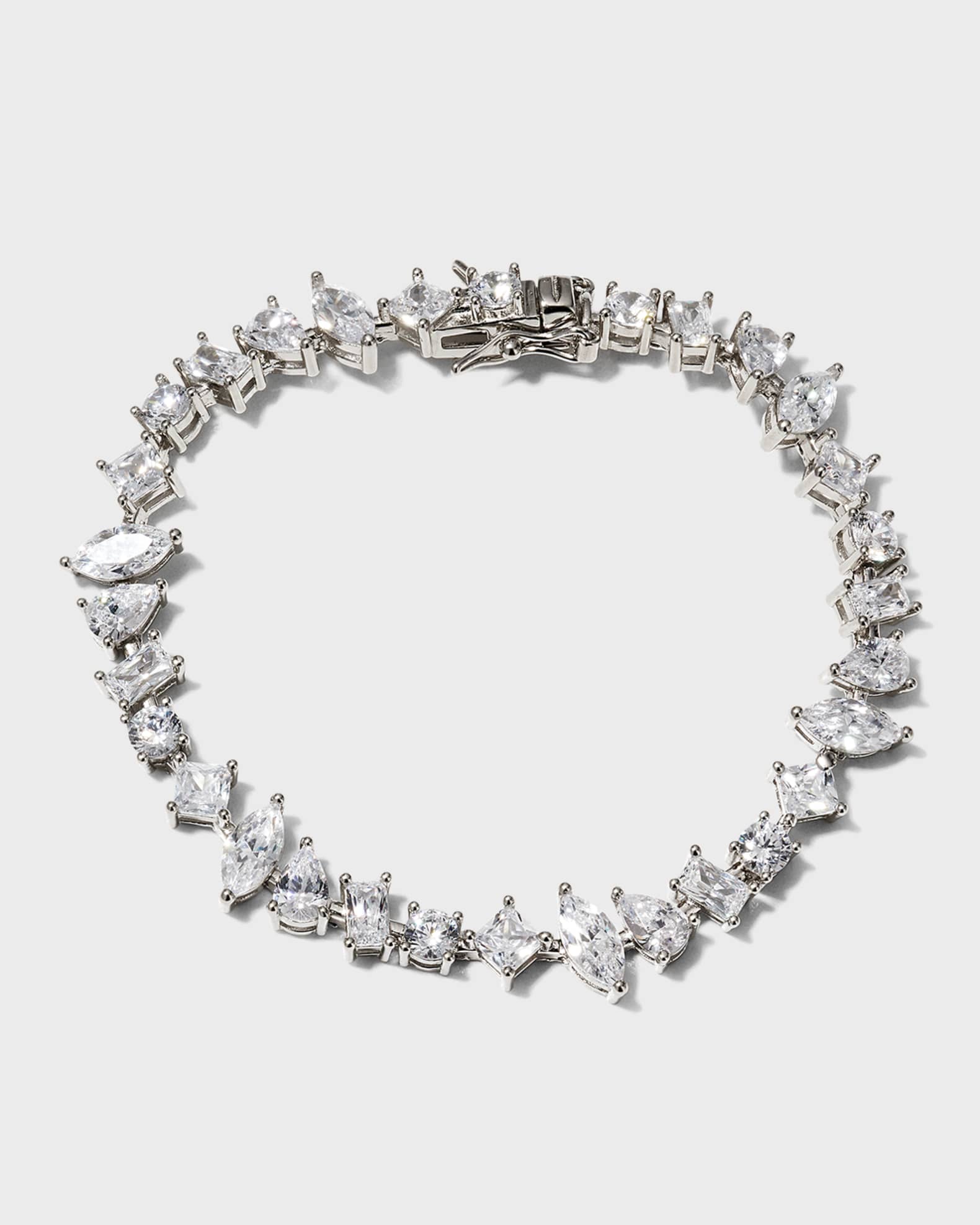 Multi-Shaped Cubic Zirconia Tennis Bracelet 0