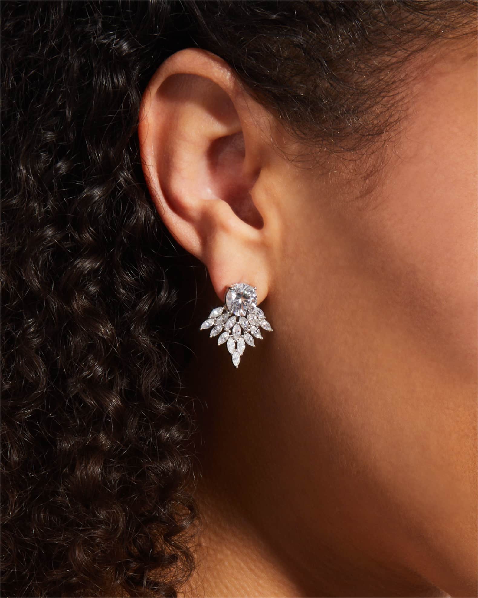 Golconda by Kenneth Jay Lane Marquise Cluster Cubic Zirconia