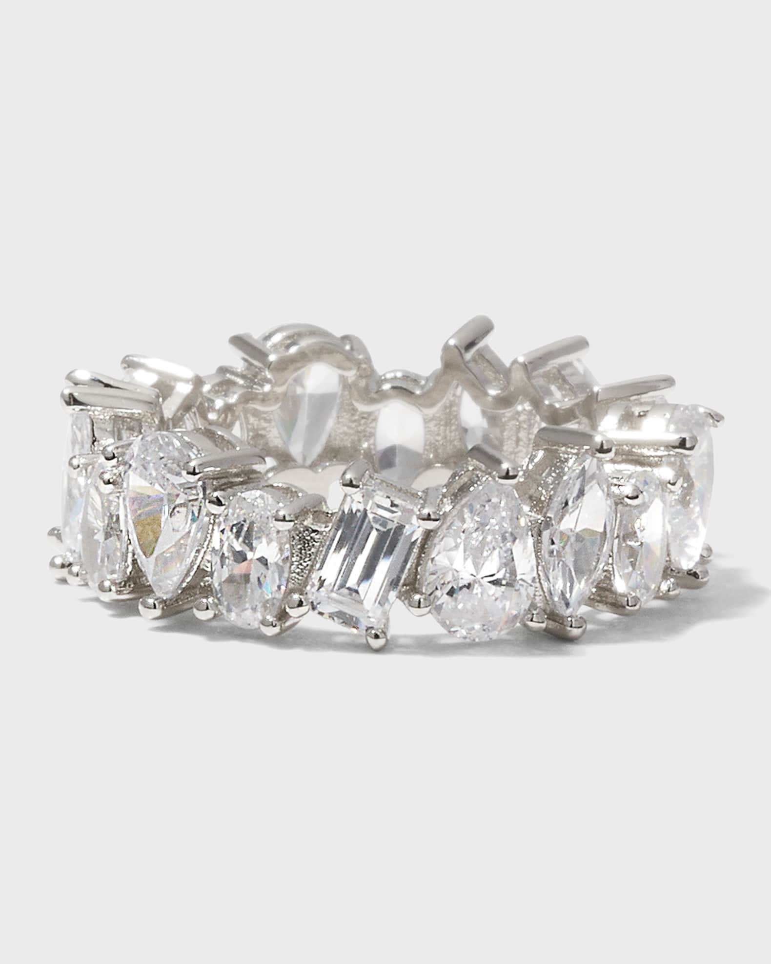 Multi-Shape Cubic Zirconia Eternity Band 0