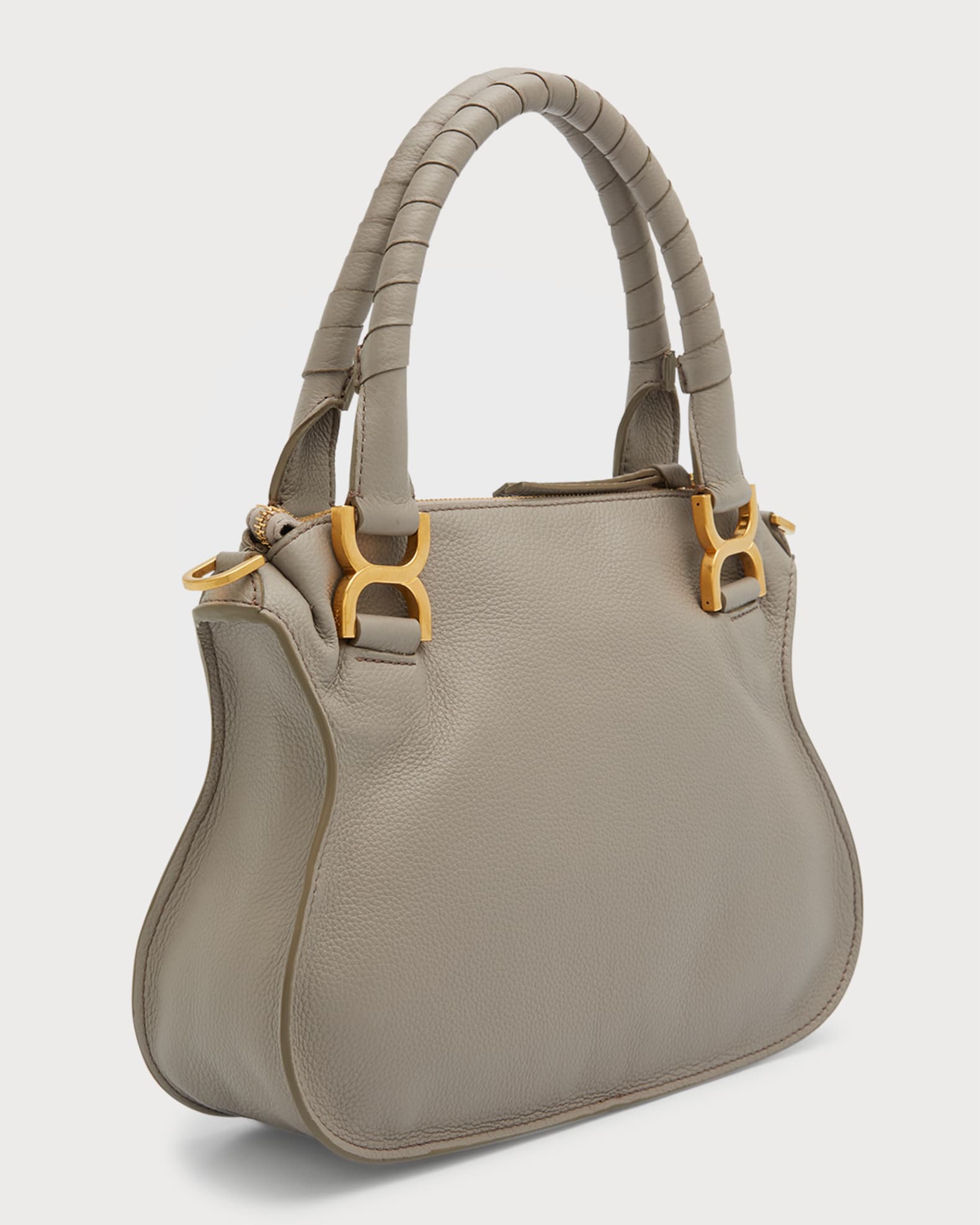 Chloe Marcie Small Satchel Bag in Grained Calfskin | Neiman