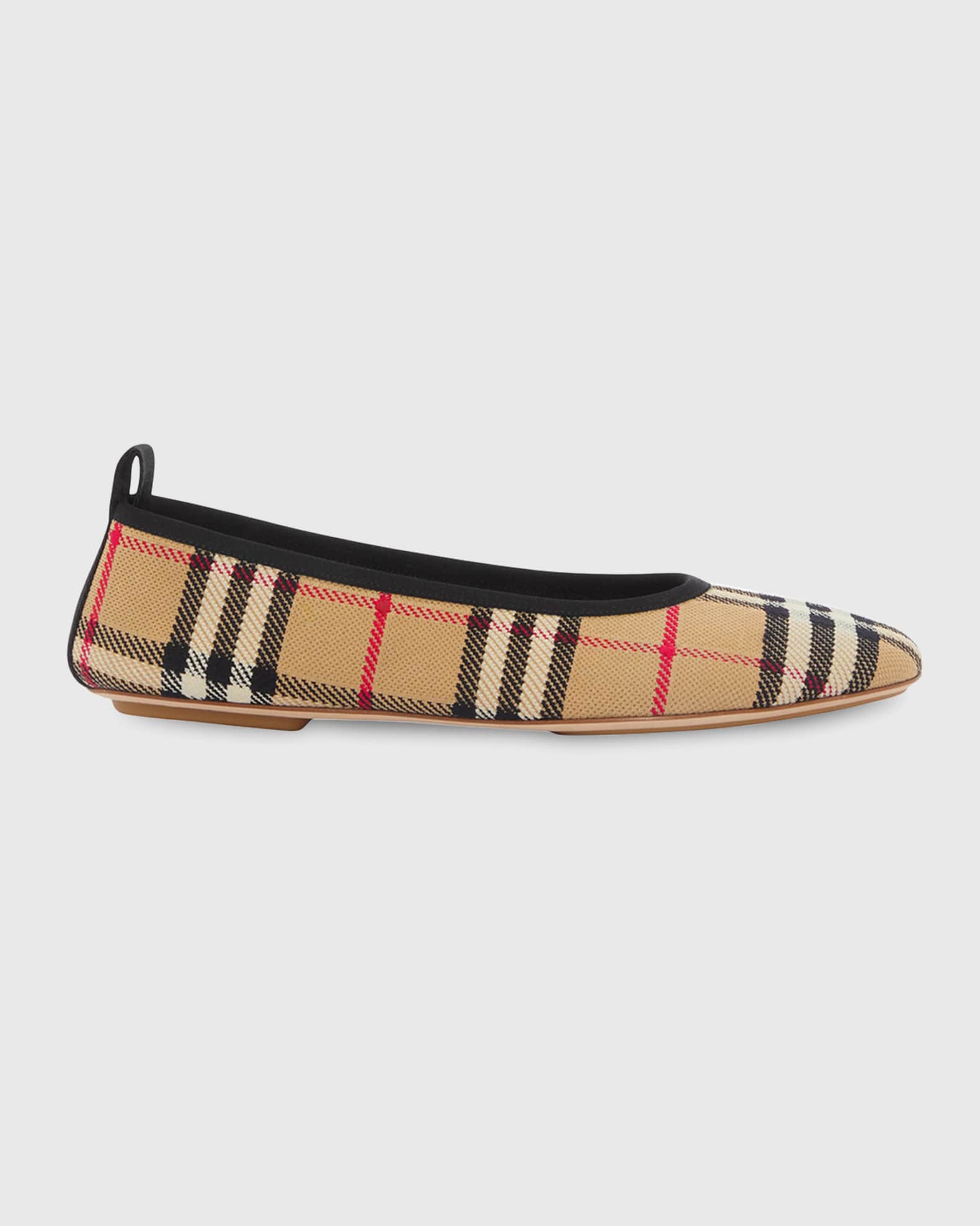 Graceful Checkered Style: Burberry Check Ballet Flats