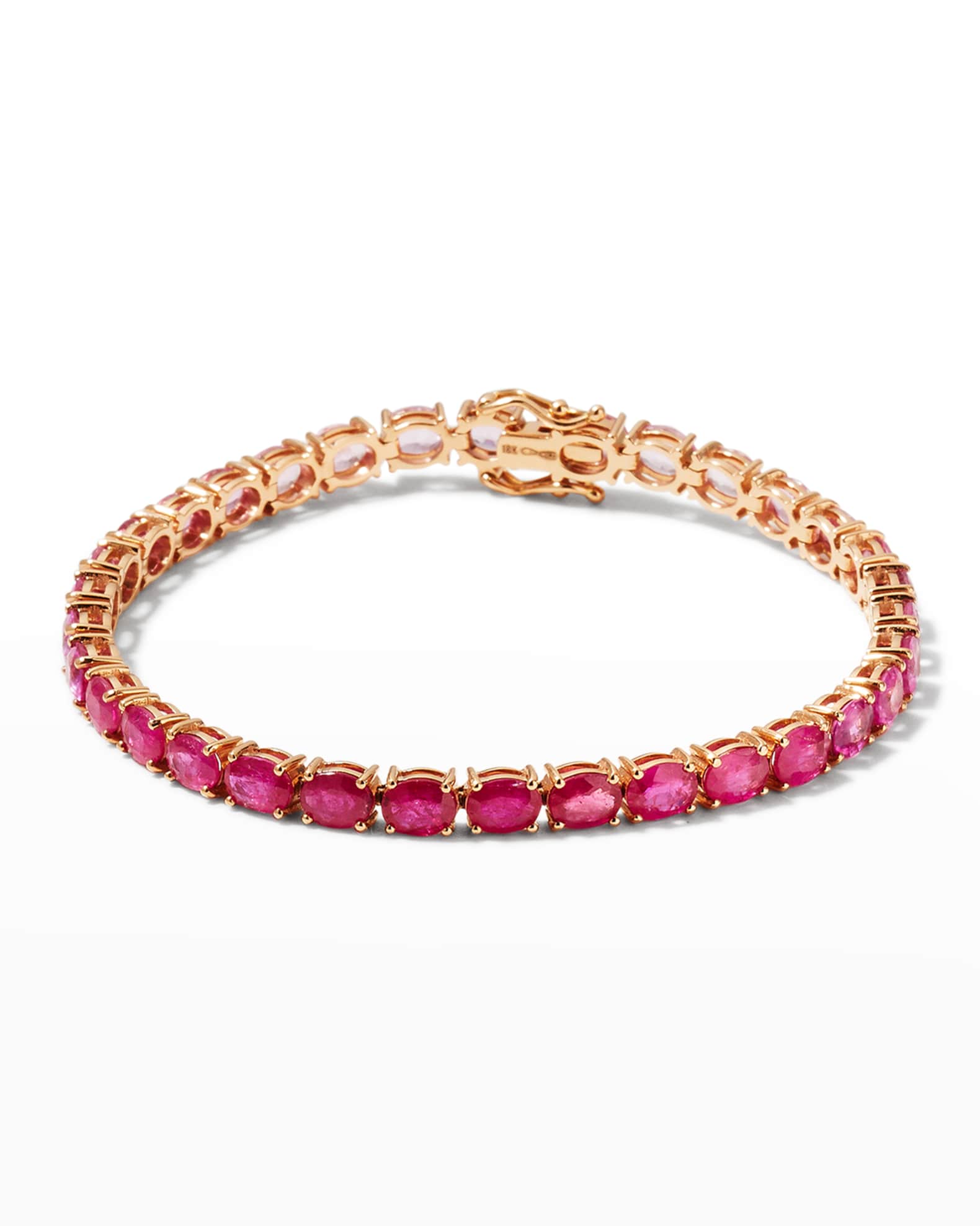 Graziela Gems Ombre Pink Sapphire Tennis Bracelet with Sapphires