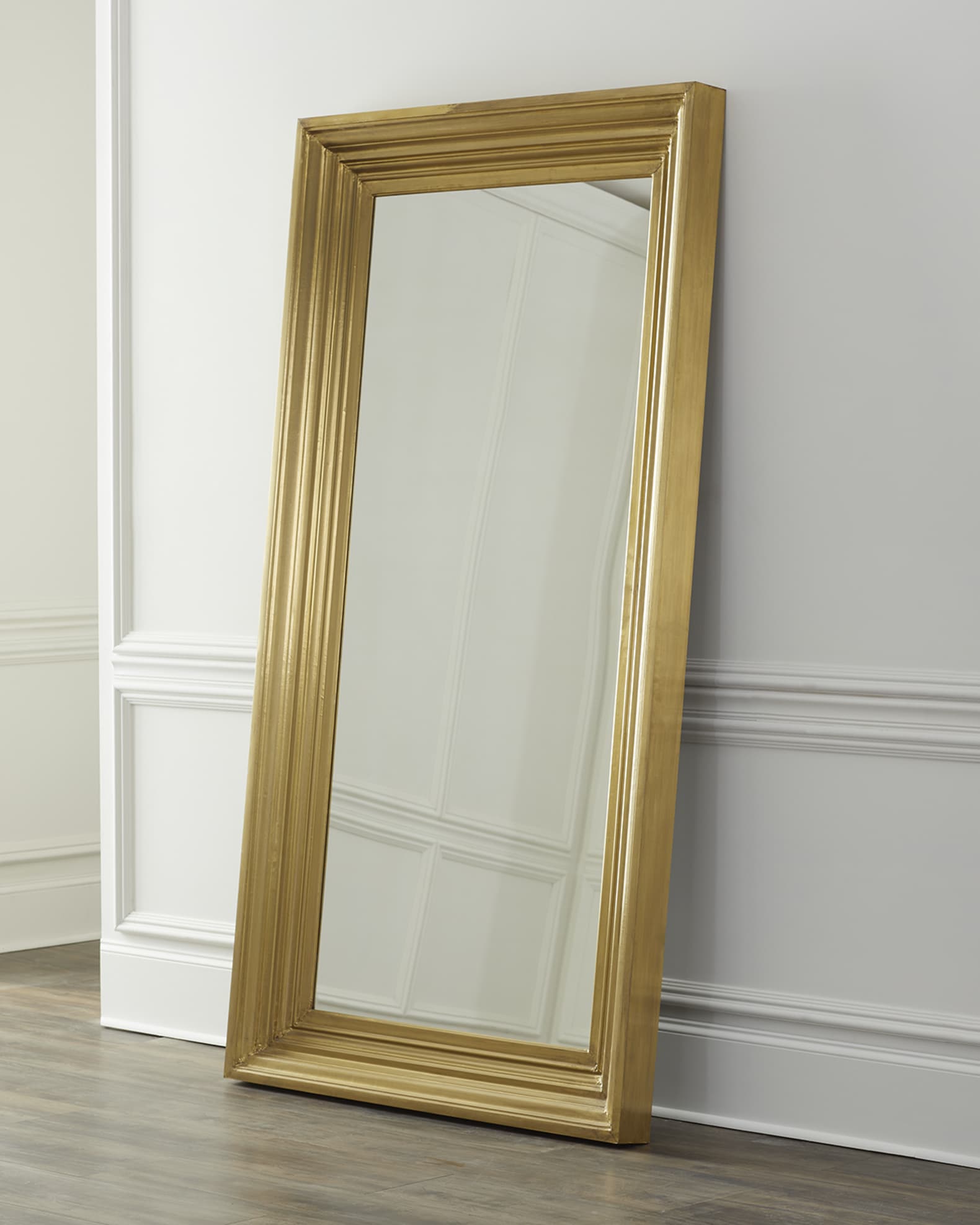 Beryl Brass Clad Floor Mirror 1