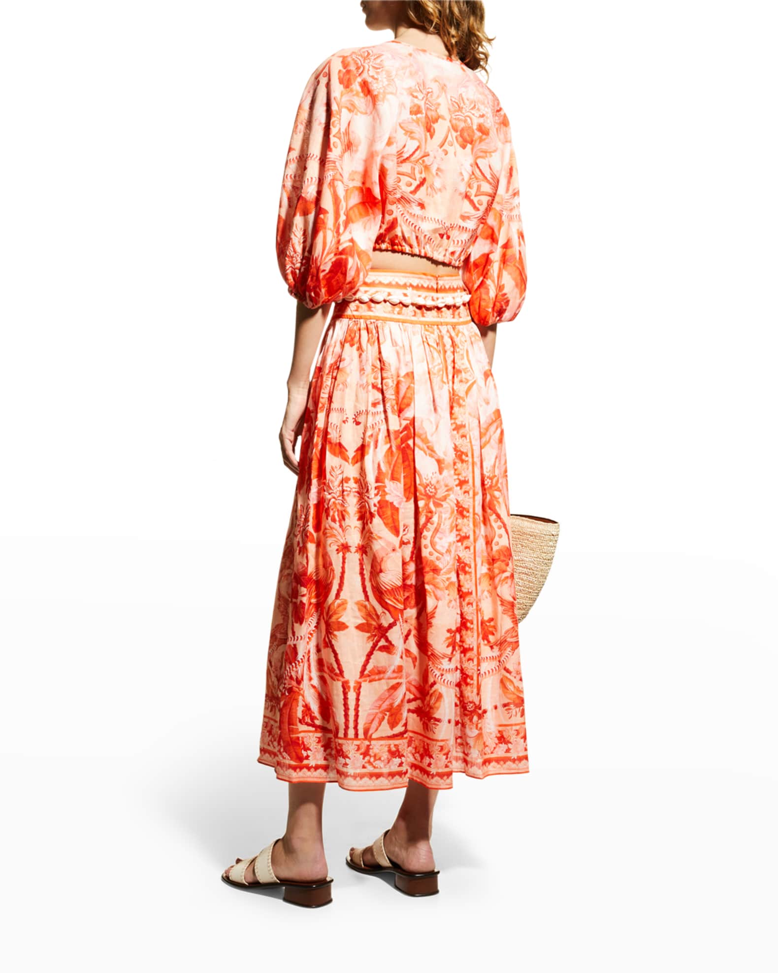 Ladies Printed Linen Midi Set main image 0