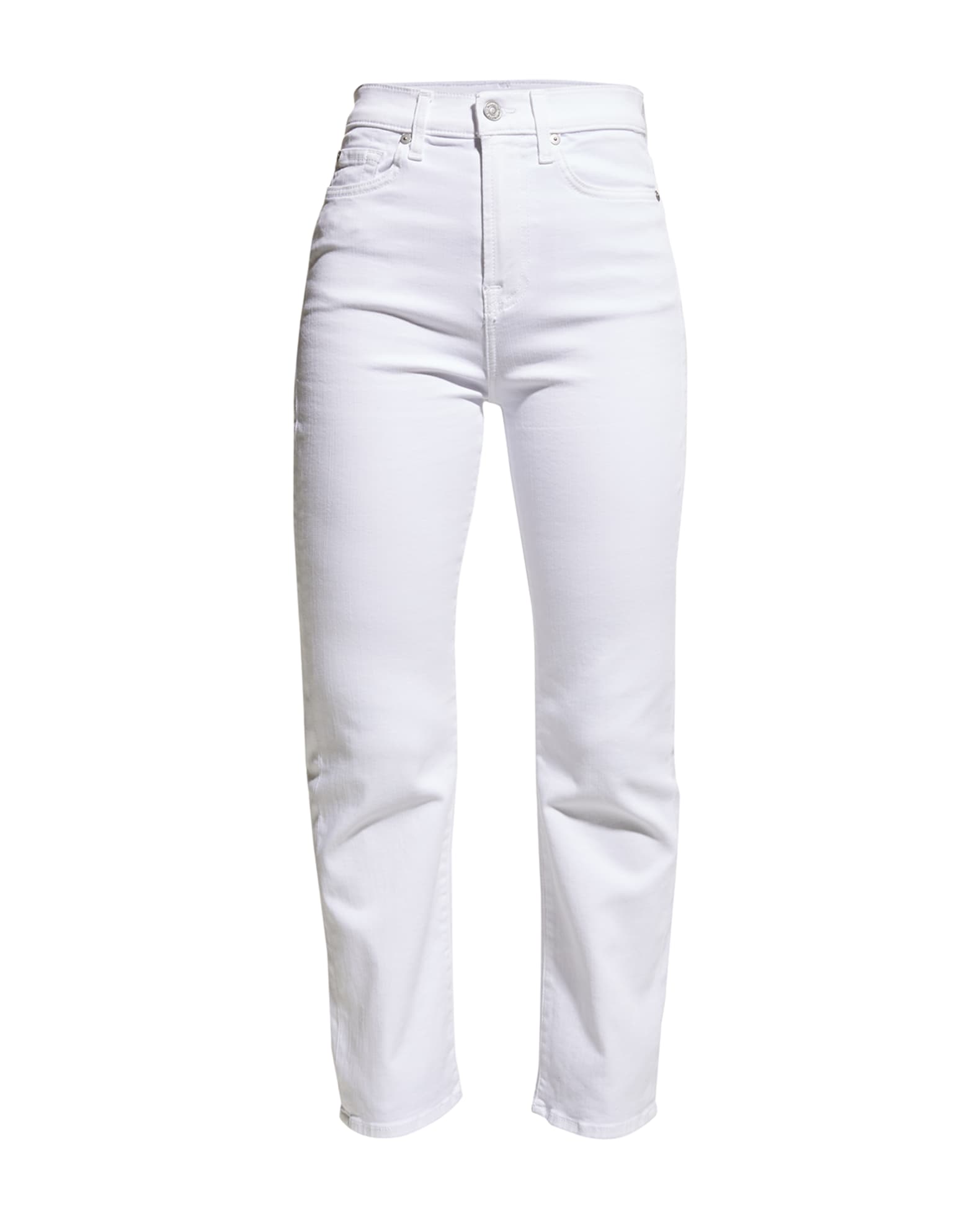 7 for all mankind The High Waist Slim Kick Cropped Jeans | Neiman Marcus