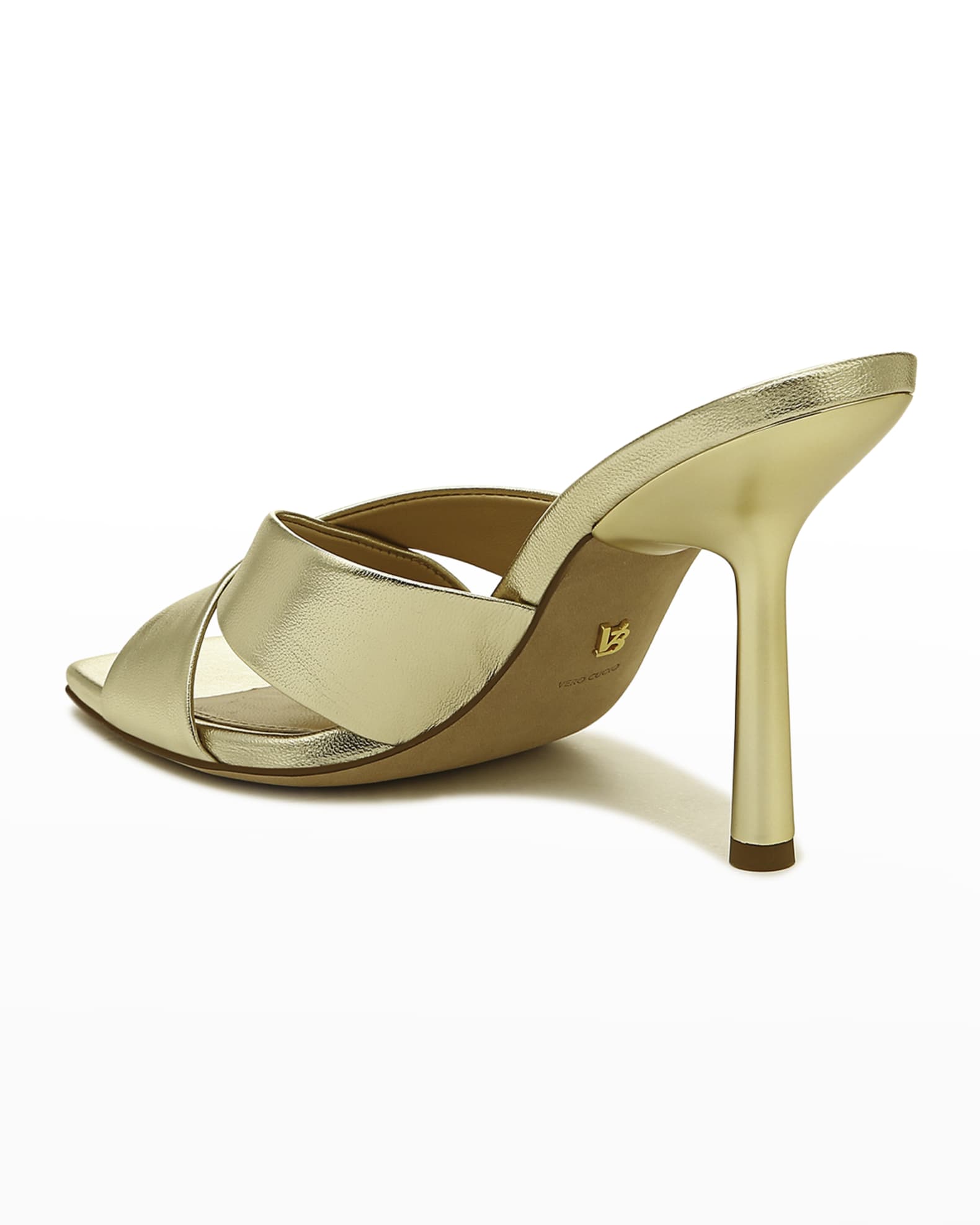 Veronica Beard Alsea Metallic Crisscross Sandals | Neiman Marcus