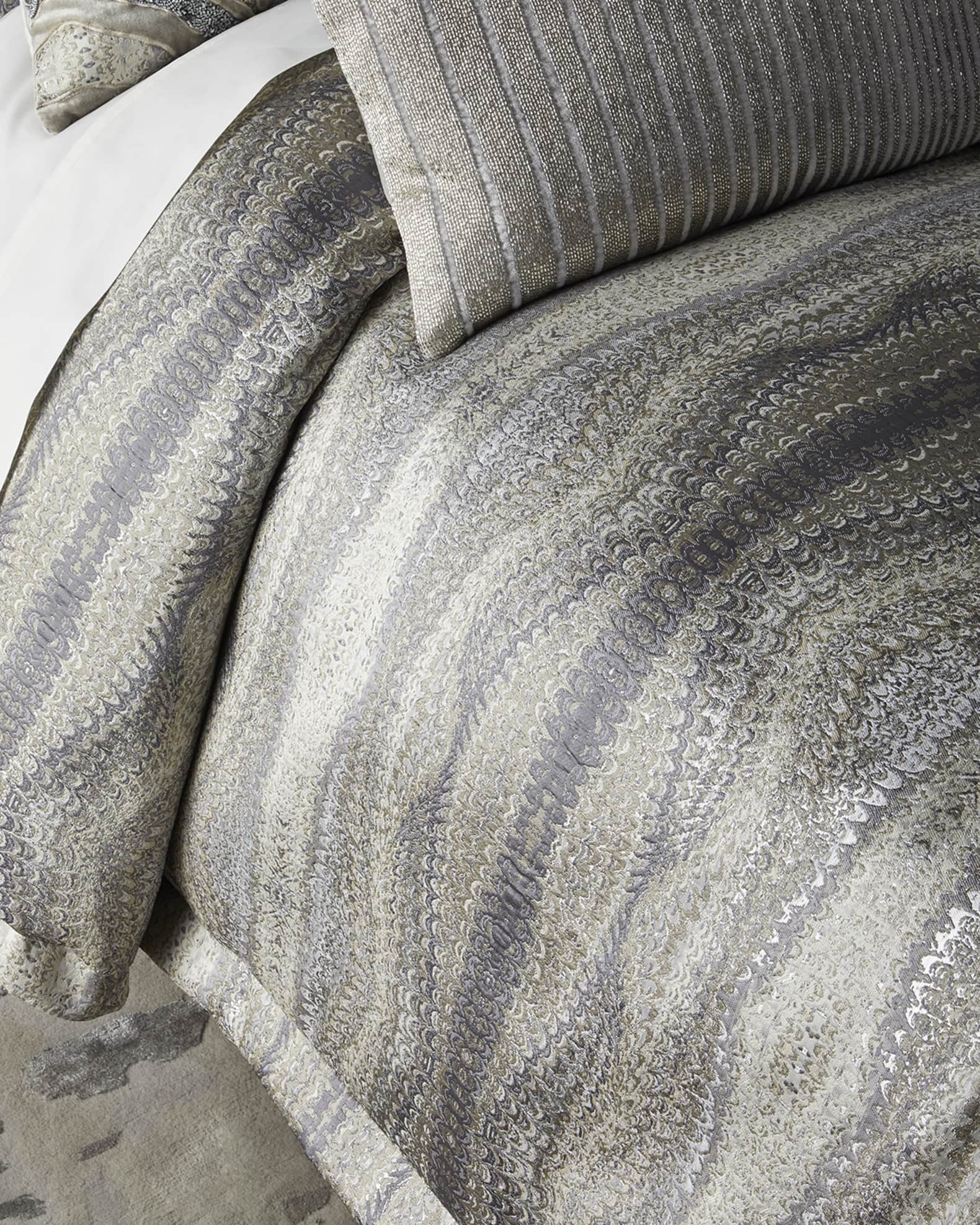 Avenida Silver Abstract Duvet 0