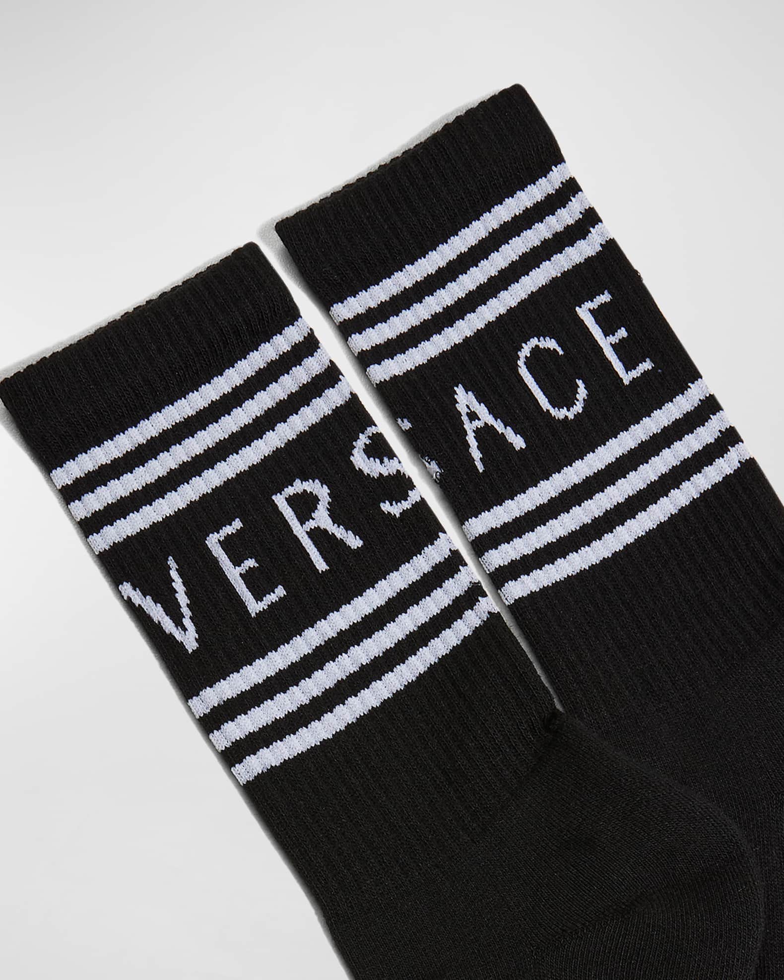 Men's Cotton-Stretch Logo Crew Socks 1