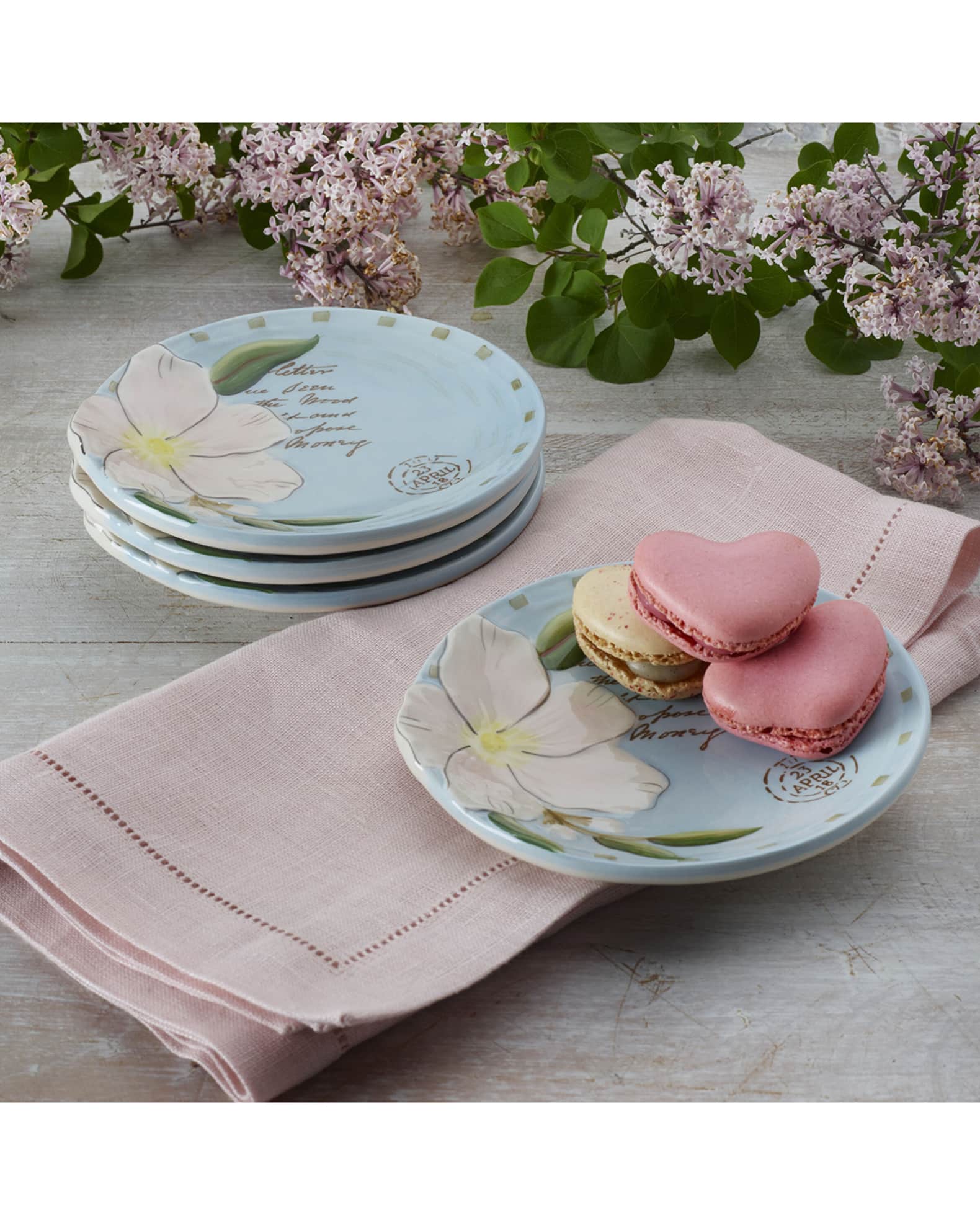 Fitz & Floyd Toulouse Blue Appetizer Plates, Set of 4 Neiman Marcus