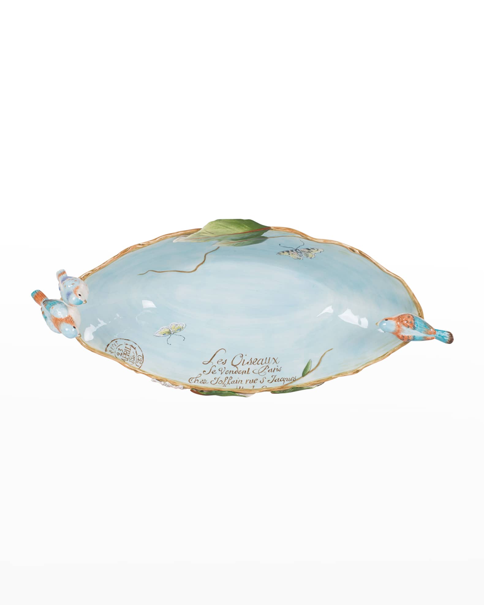 Fitz & Floyd Toulouse HandPainted Centerpiece Bowl Neiman Marcus