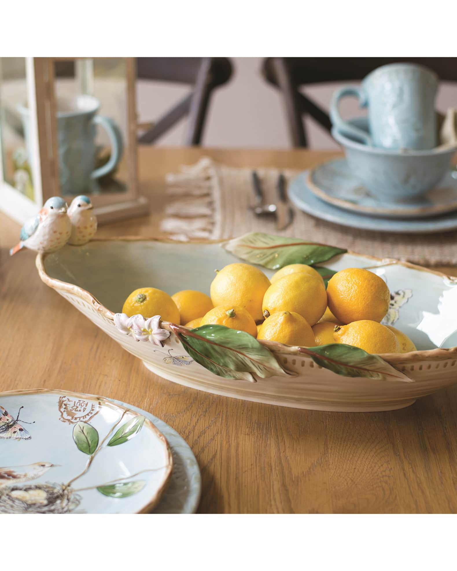 Fitz & Floyd Toulouse HandPainted Centerpiece Bowl Neiman Marcus