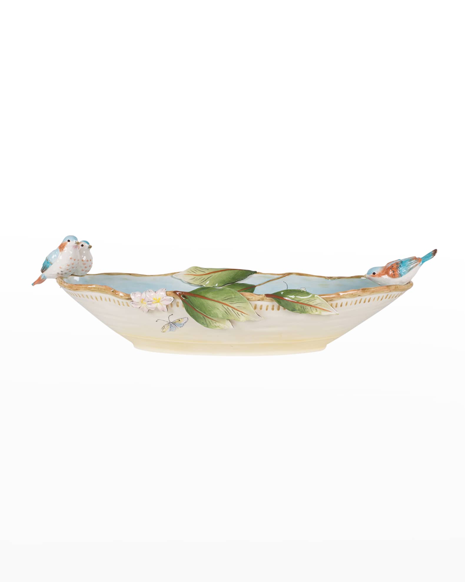 Fitz & Floyd Toulouse HandPainted Centerpiece Bowl Neiman Marcus