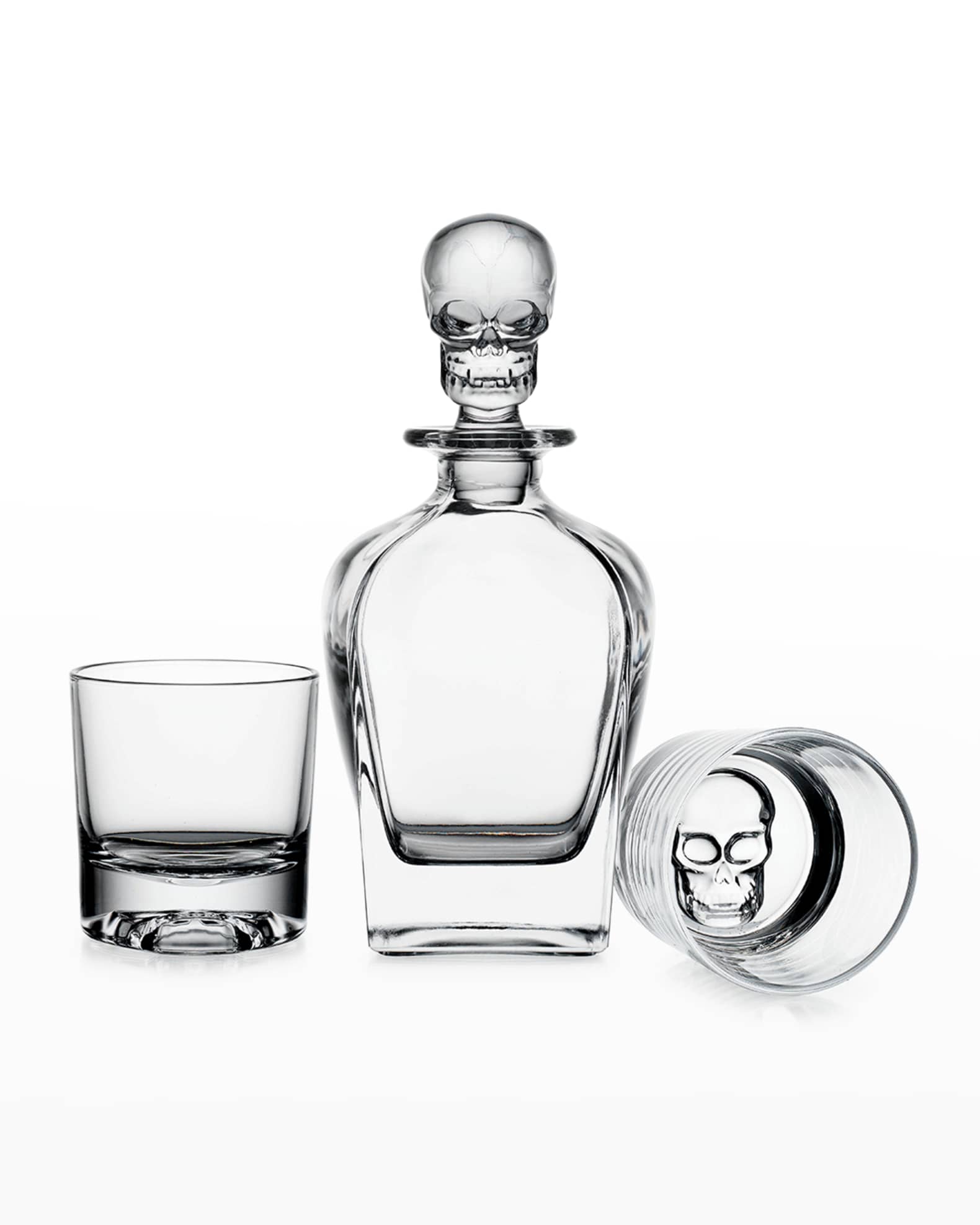 Godinger Skull Decanter and DoubleOld Fashion Glasses, Set of 3 Neiman Marcus