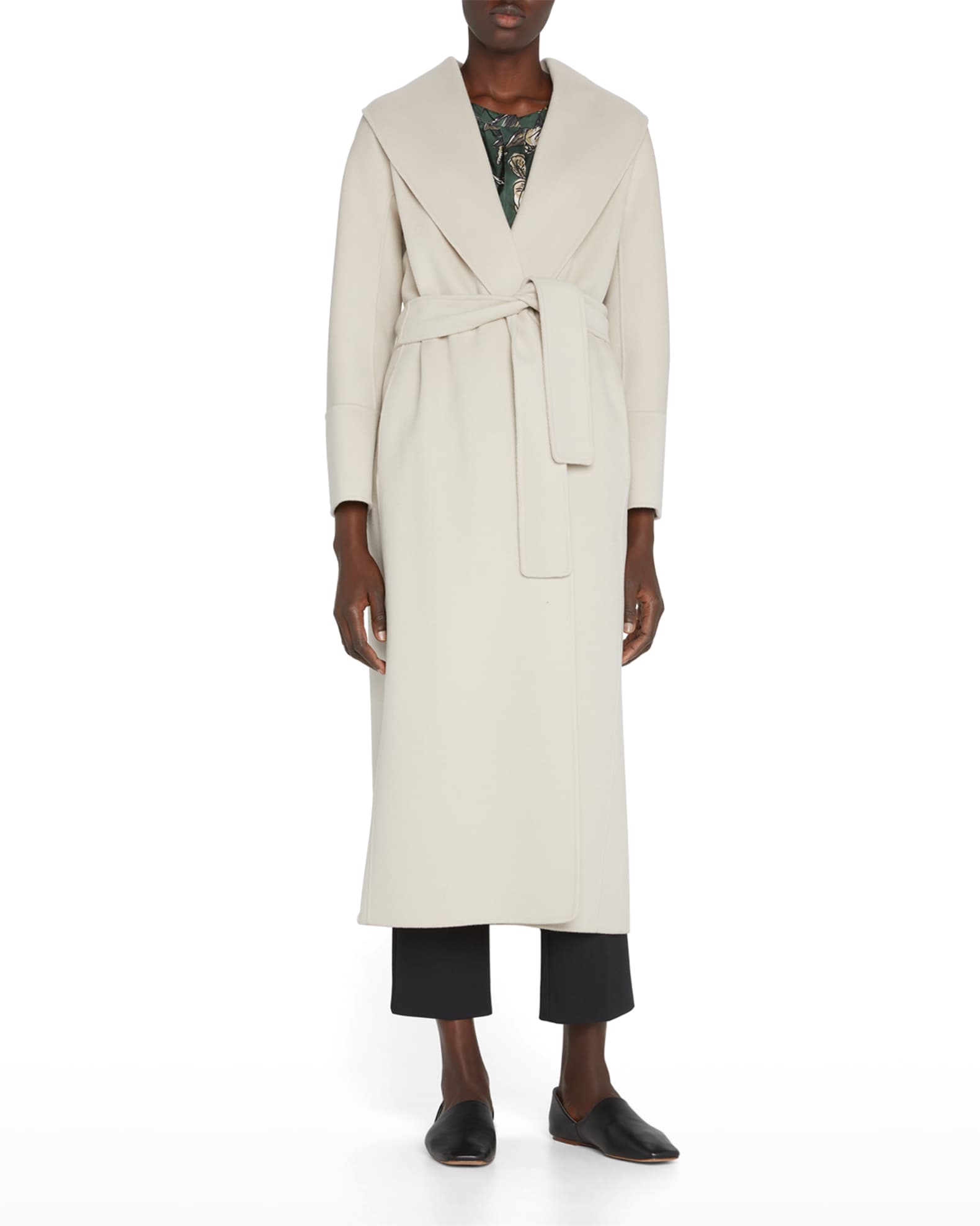 Max Mara Amie Wool Wrap Coat | Neiman Marcus